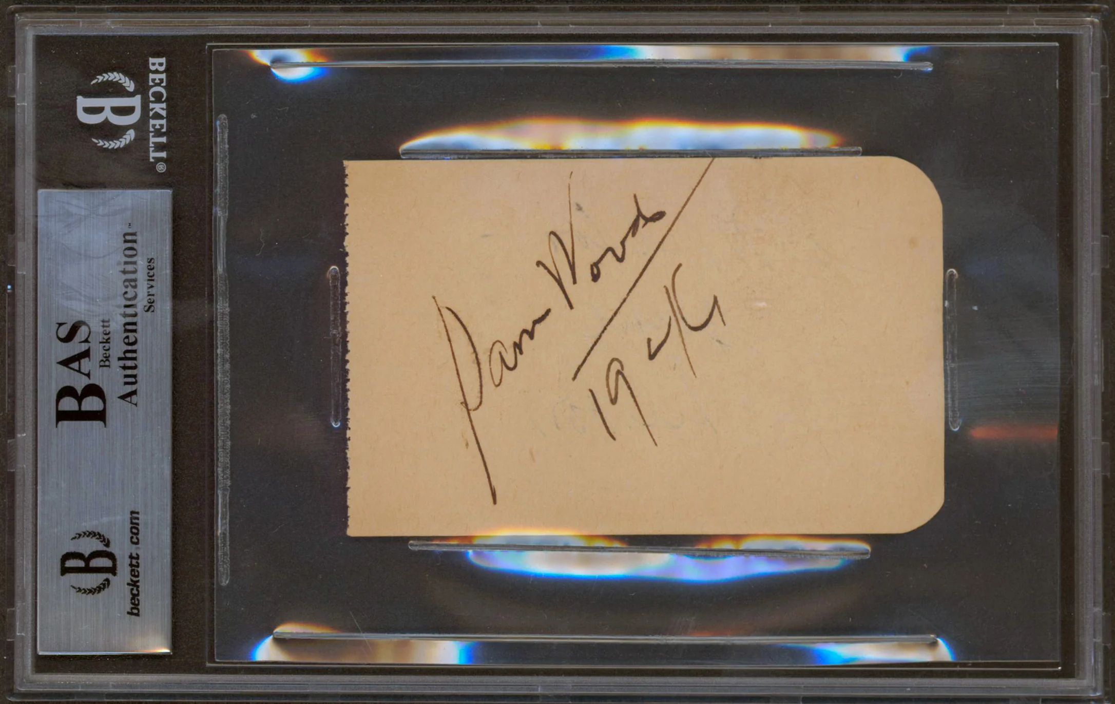 June Allyson Little Women Authentic Signed 2.4x3.85 Album Page BAS Slabbed - Image 3