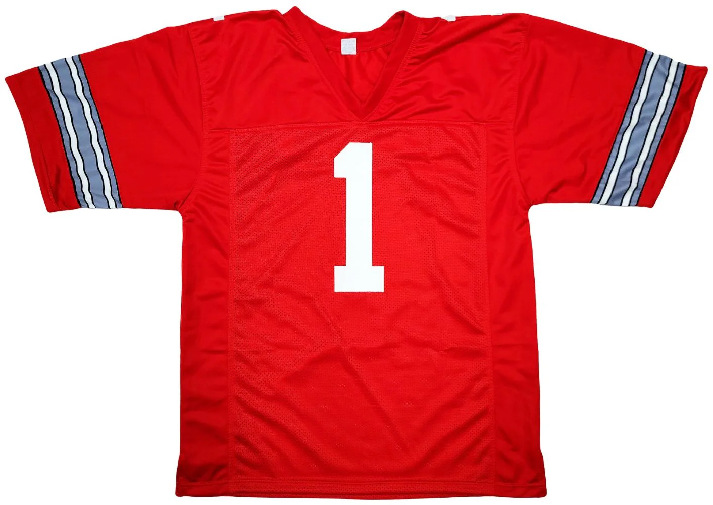 Justin Fields Ohio State Signed Red Football Jersey BAS - Image 3
