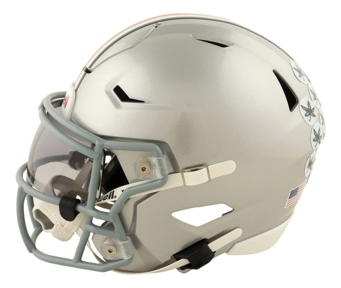 Justin Fields Signed Ohio State Buckeyes MIDI SpeedFlex Helmet BAS - Image 2