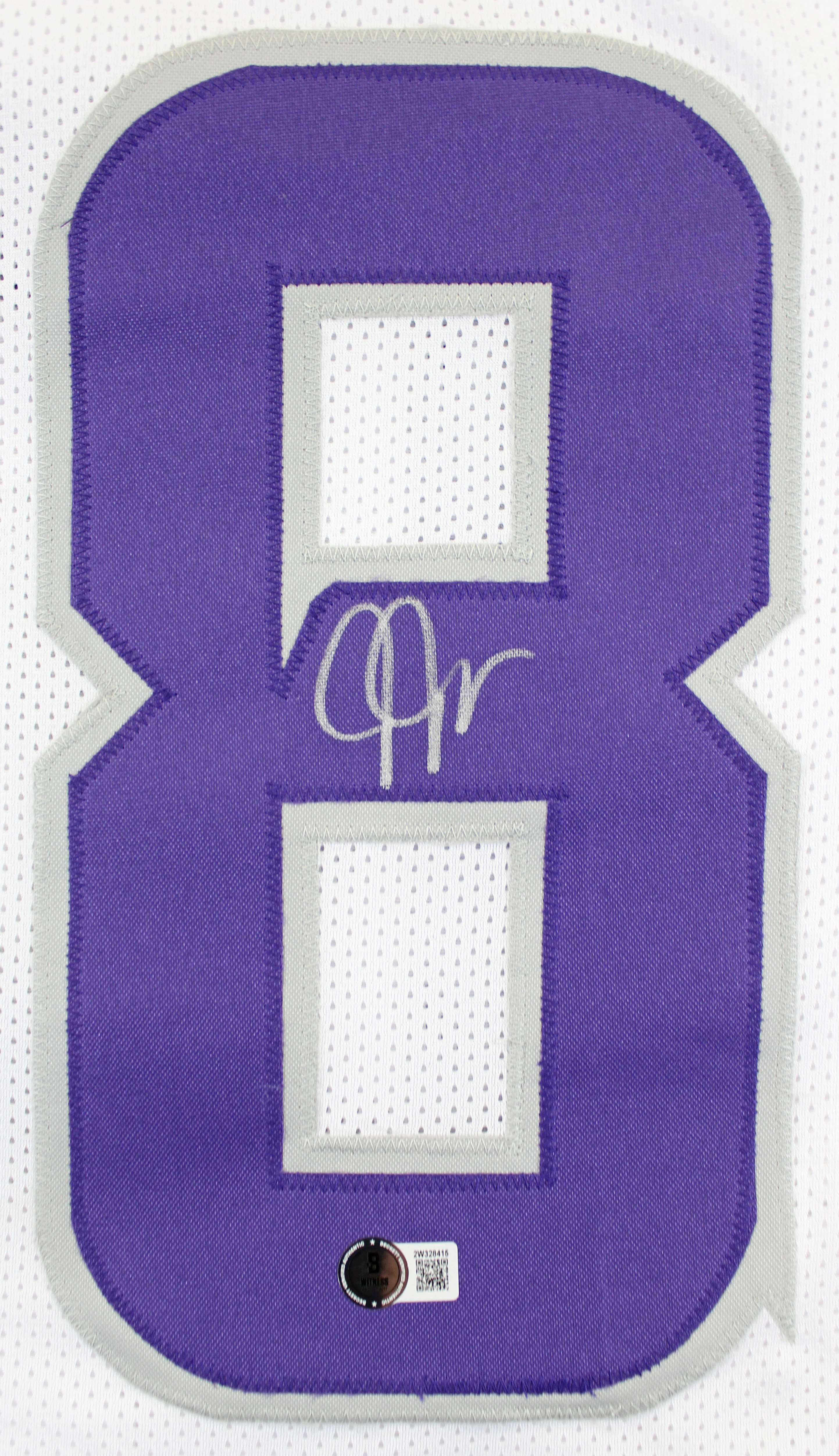 Justin Jefferson Authentic Signed White Alternate Pro Style Jersey BAS Witnessed - Image 3