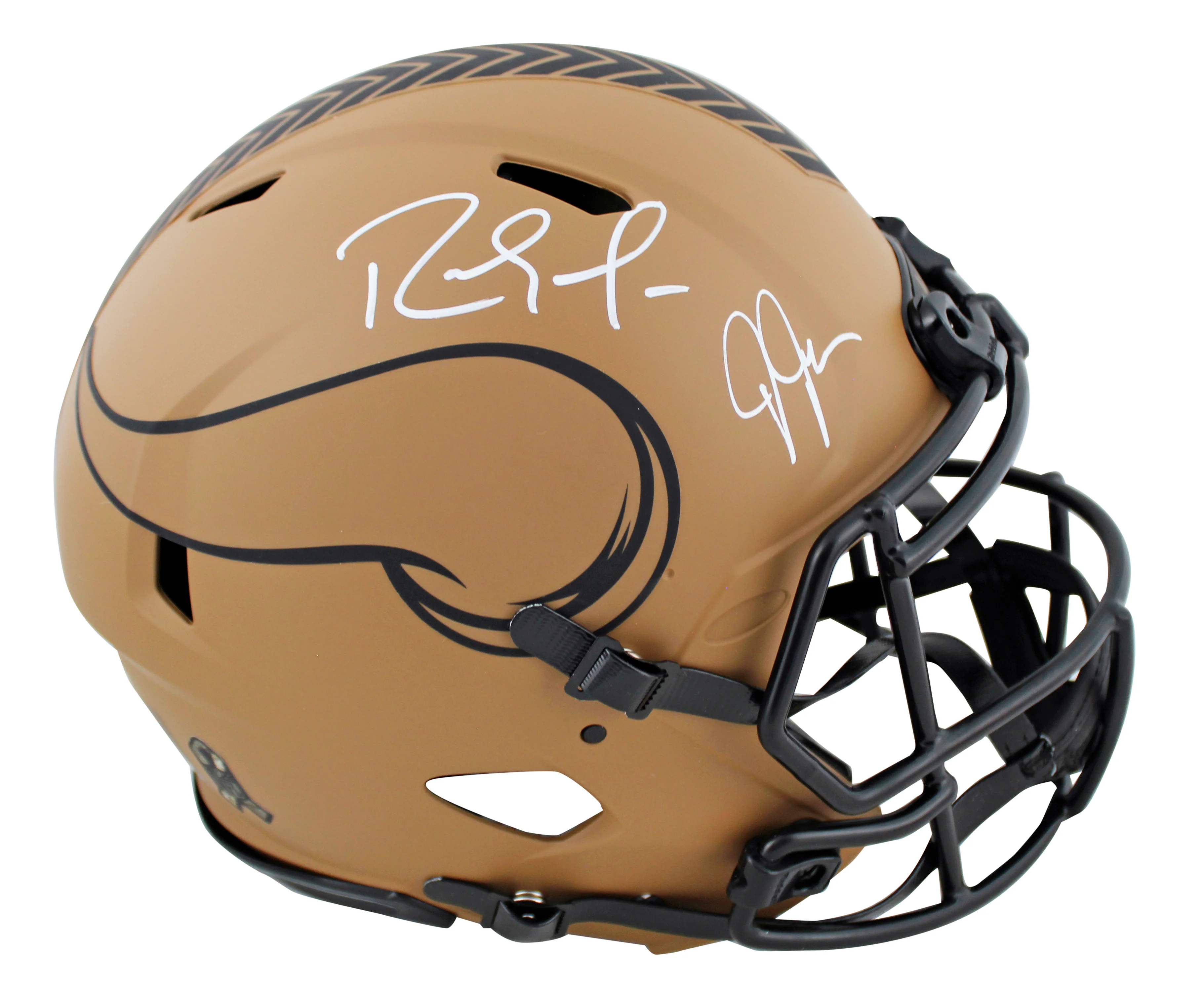 Justin Jefferson & Randy Moss Signed STS II F/S Speed Proline Helmet W/ Case BAS - Image 3