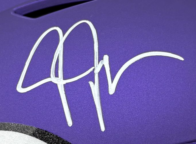 Justin Jefferson Signed Minnesota Vikings FS Authentic SpeedFlex Helmet BAS - Image 2