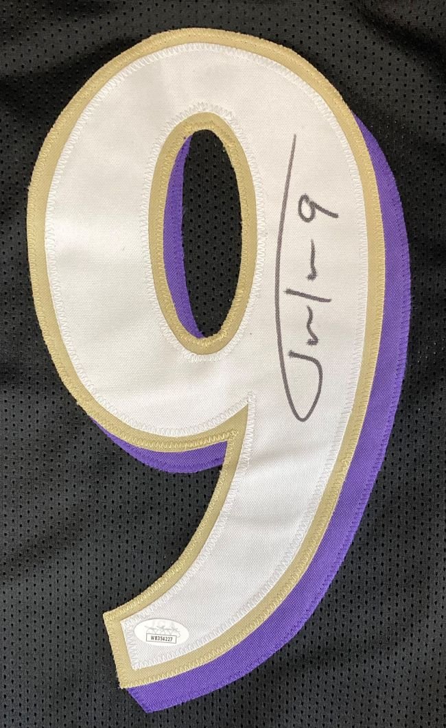 Justin Tucker Baltimore Signed Black Football Jersey JSA ITP - Image 2
