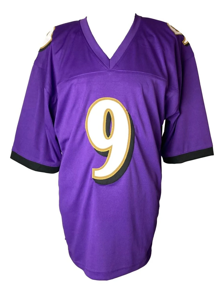 Justin Tucker Baltimore Signed Purple Football Jersey JSA ITP - Image 3