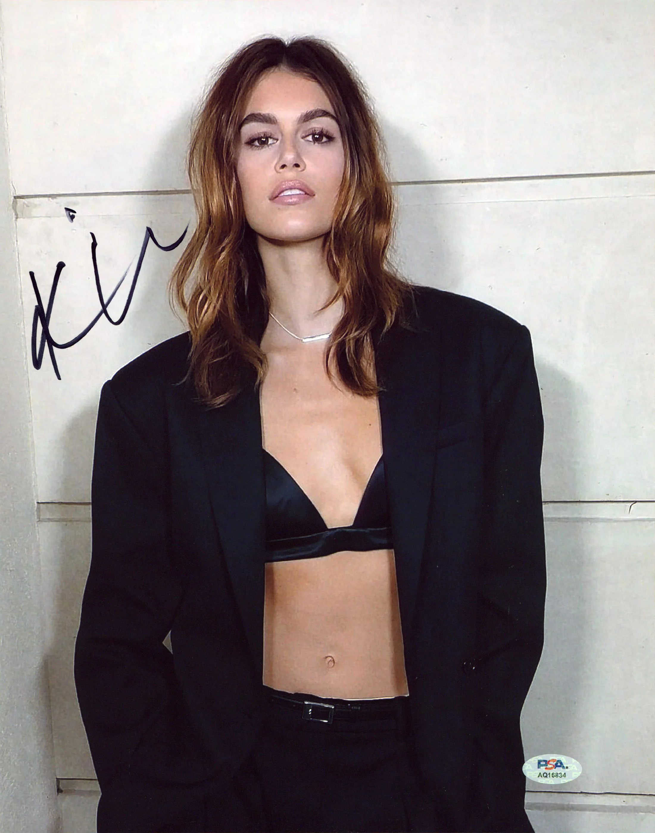 Kaia Gerber Shell Authentic Signed 11x14 Vertical Photo PSA/DNA #AQ16834 - Image 2
