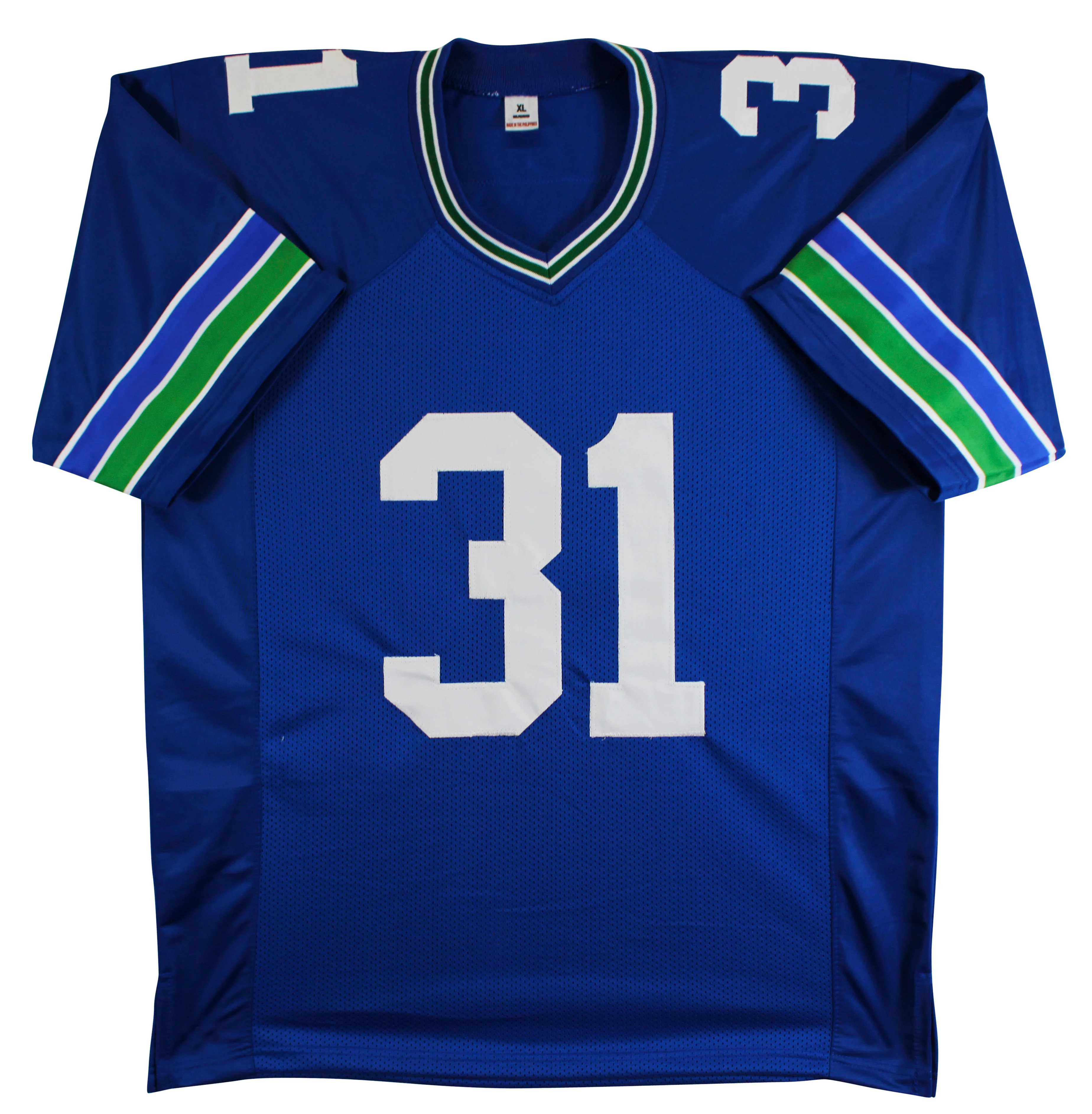 Kam Chancellor Authentic Signed Blue Throwback Pro Style Jersey BAS Witnessed - Image 4