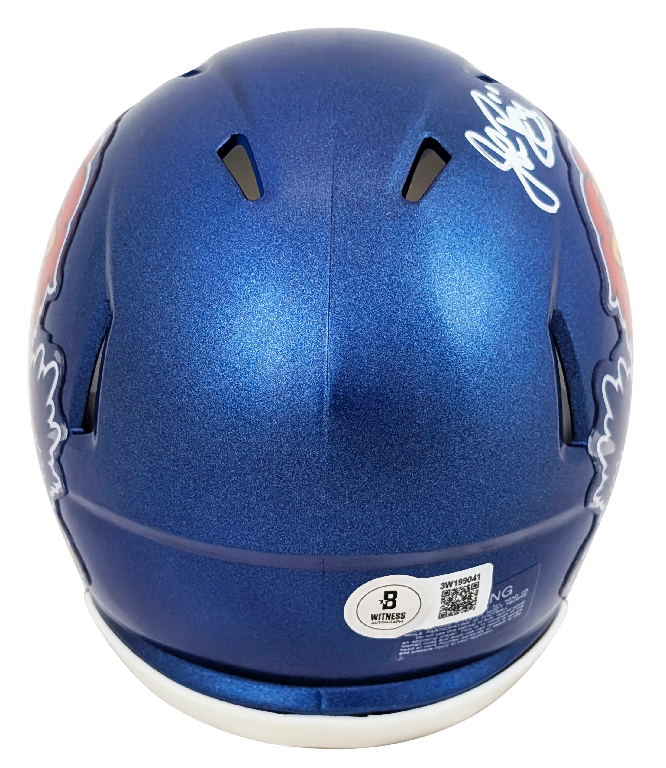 Kansas John Riggins Authentic Signed Speed Mini Helmet Autographed BAS Witnessed - Image 3