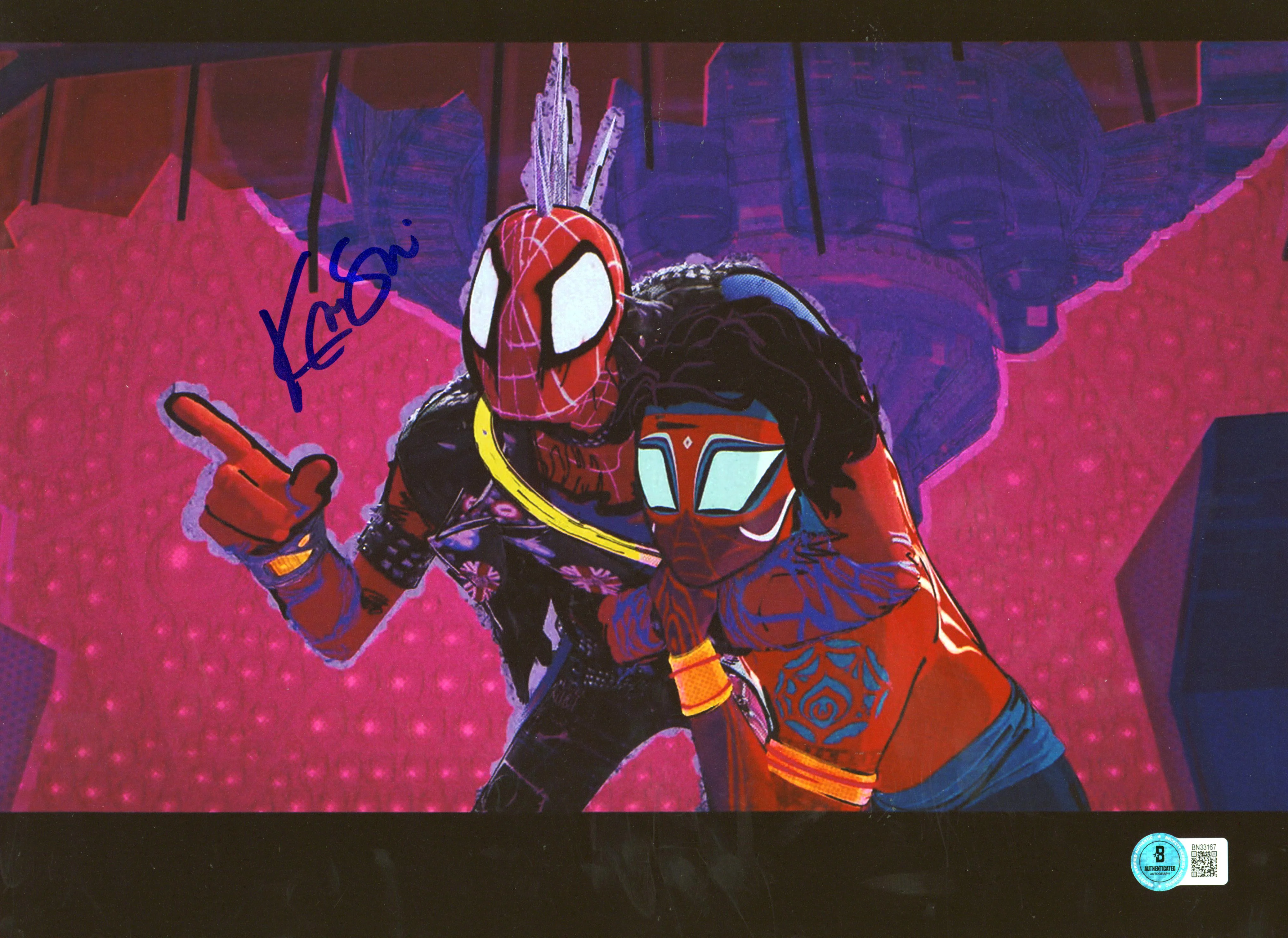 Karan Soni Spider-Man: Into The Spider-Verse Signed 11x14 Photo BAS #BN33167 - Image 2