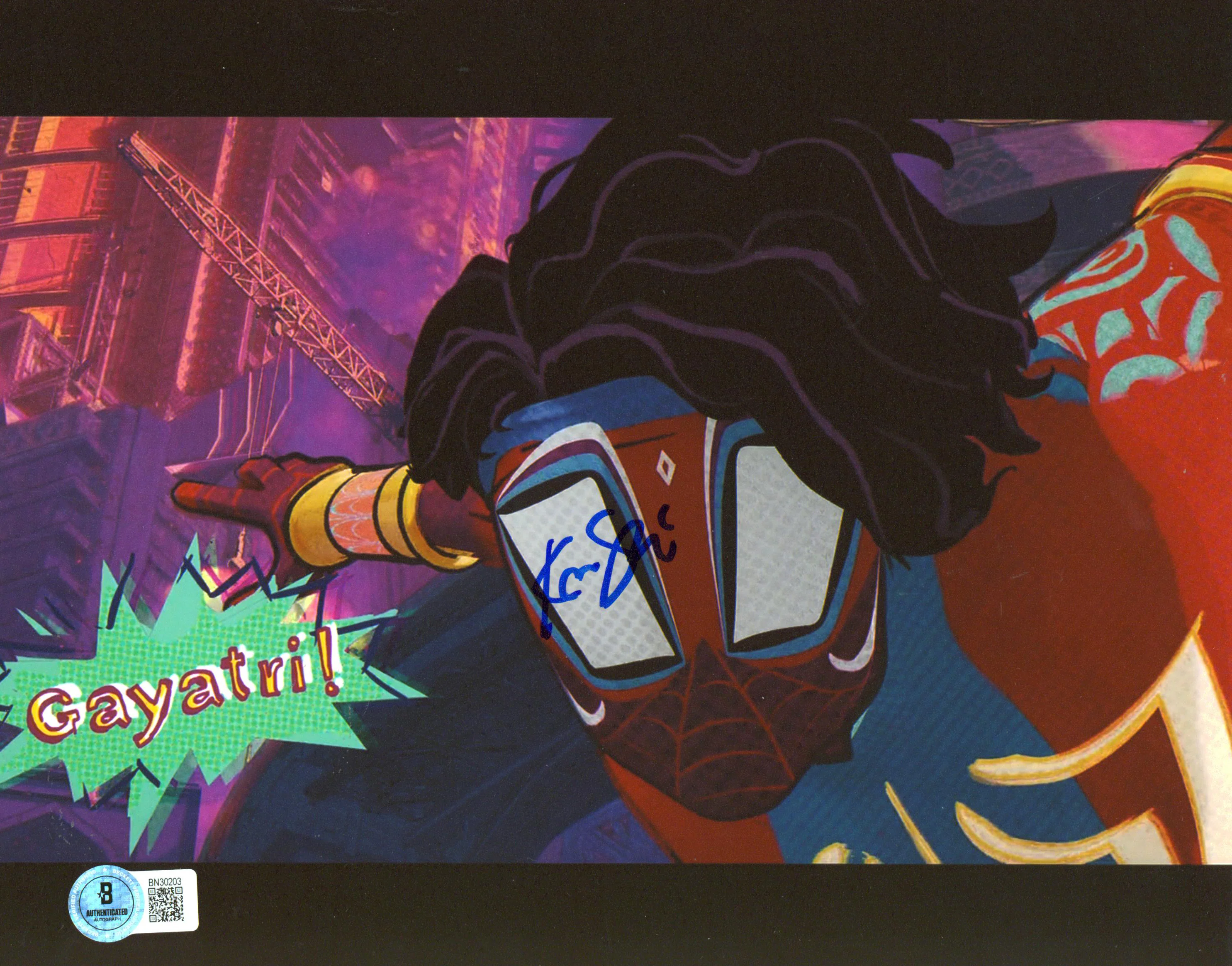 Karan Soni Spider-Man: Into The Spider-Verse Signed 8x10 Photo BAS #BN30203