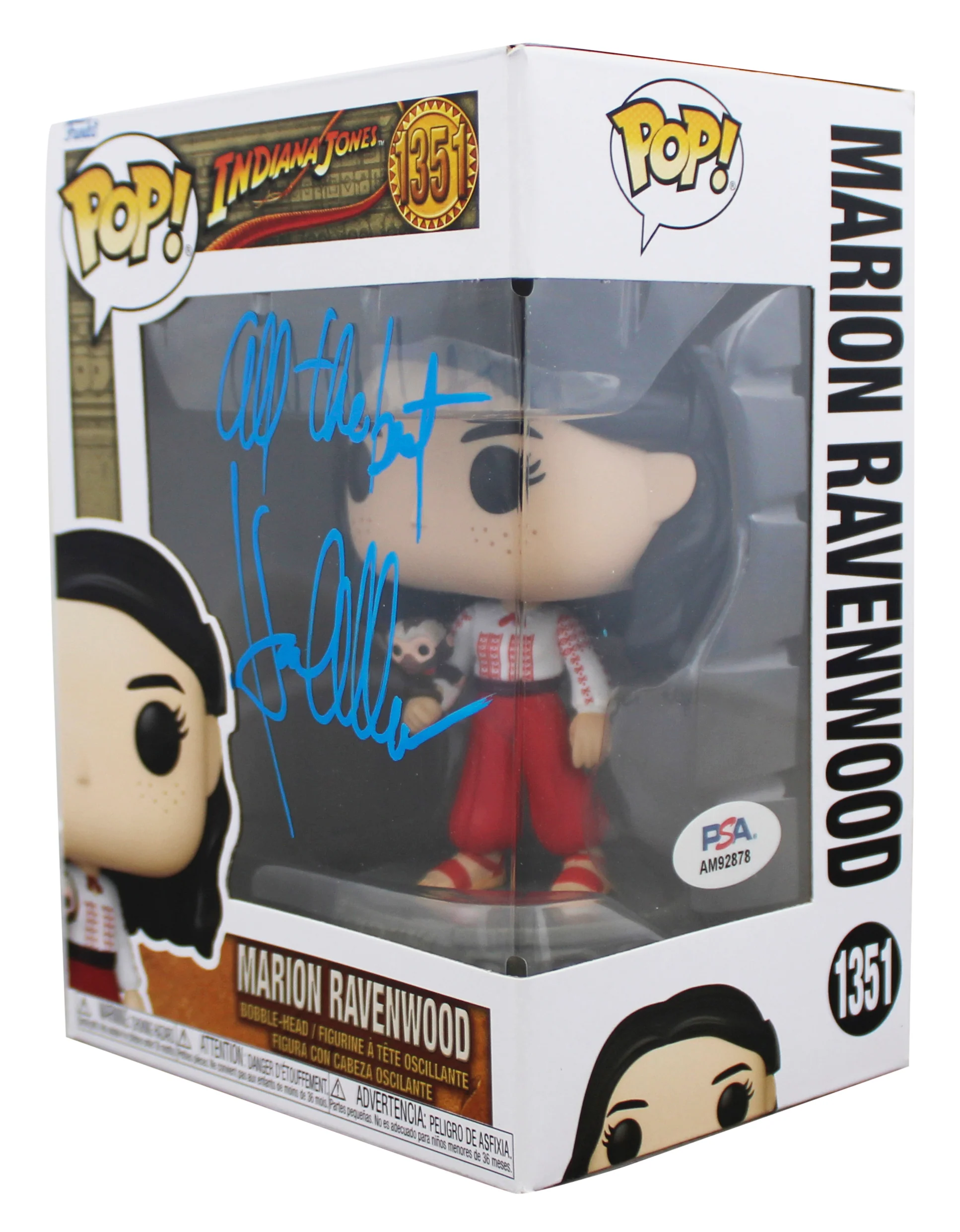 Karen Allen Indiana Jones "All The Best" Signed #1351 Funko Pop Figure PSA/DNA - Image 3