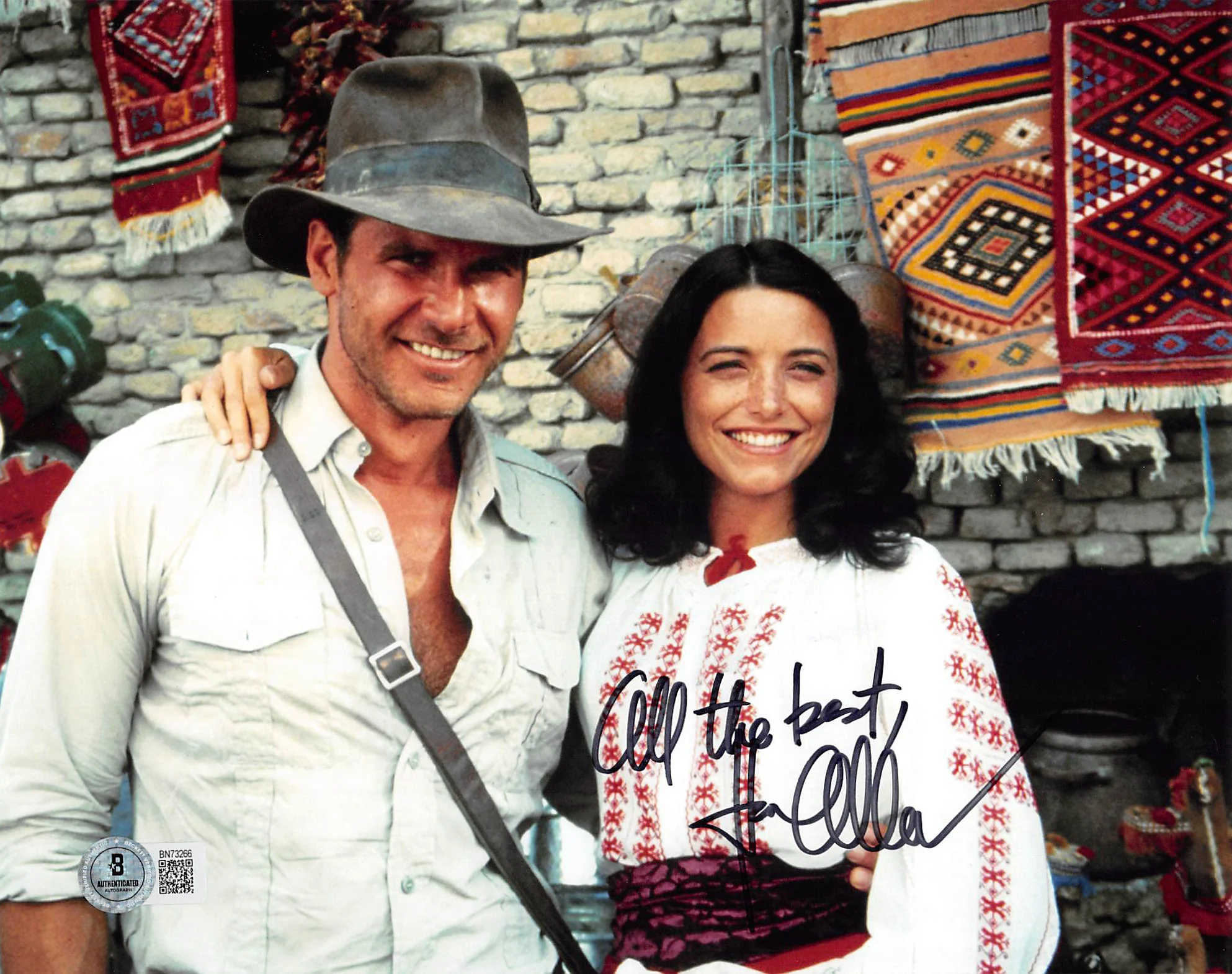 Karen Allen Indiana Jones "All The Best" Signed 8x10 Horizontal Photo BAS 2 - Image 2
