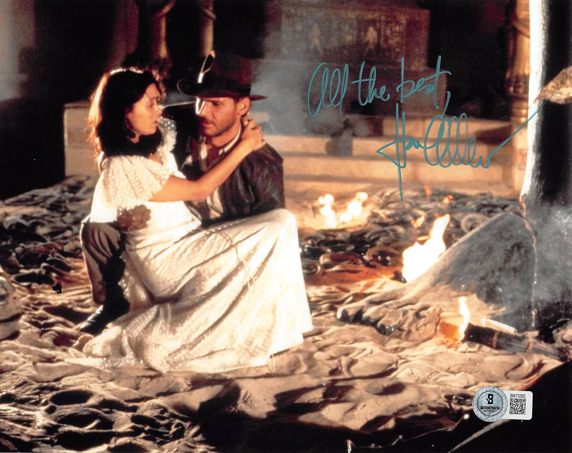 Karen Allen Indiana Jones "All The Best" Signed 8x10 Horizontal Photo Sig BAS 1 - Image 2