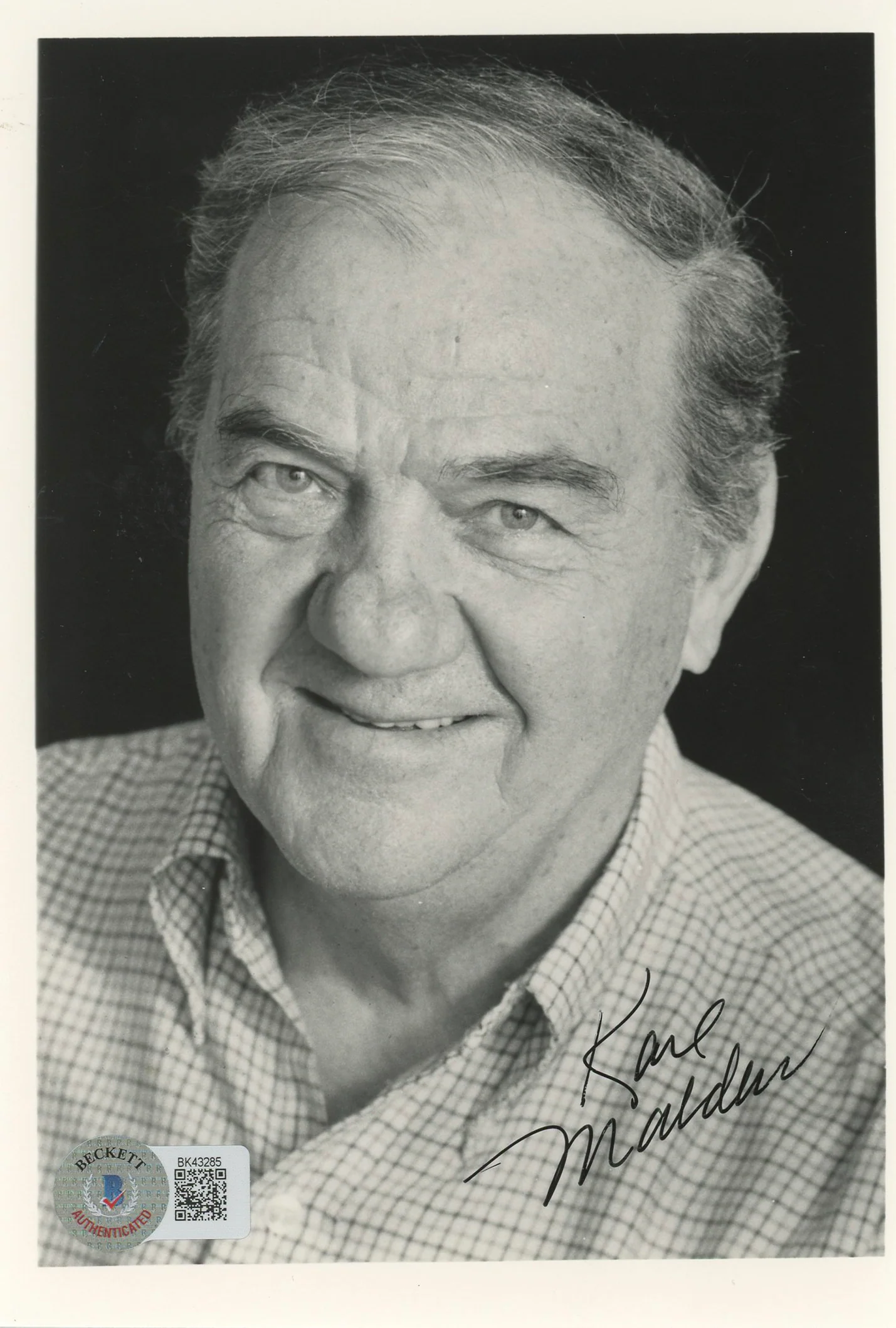Karl Malden The Streets of San Francisco Authentic Signed 5x7 Photo BAS #BK43285
