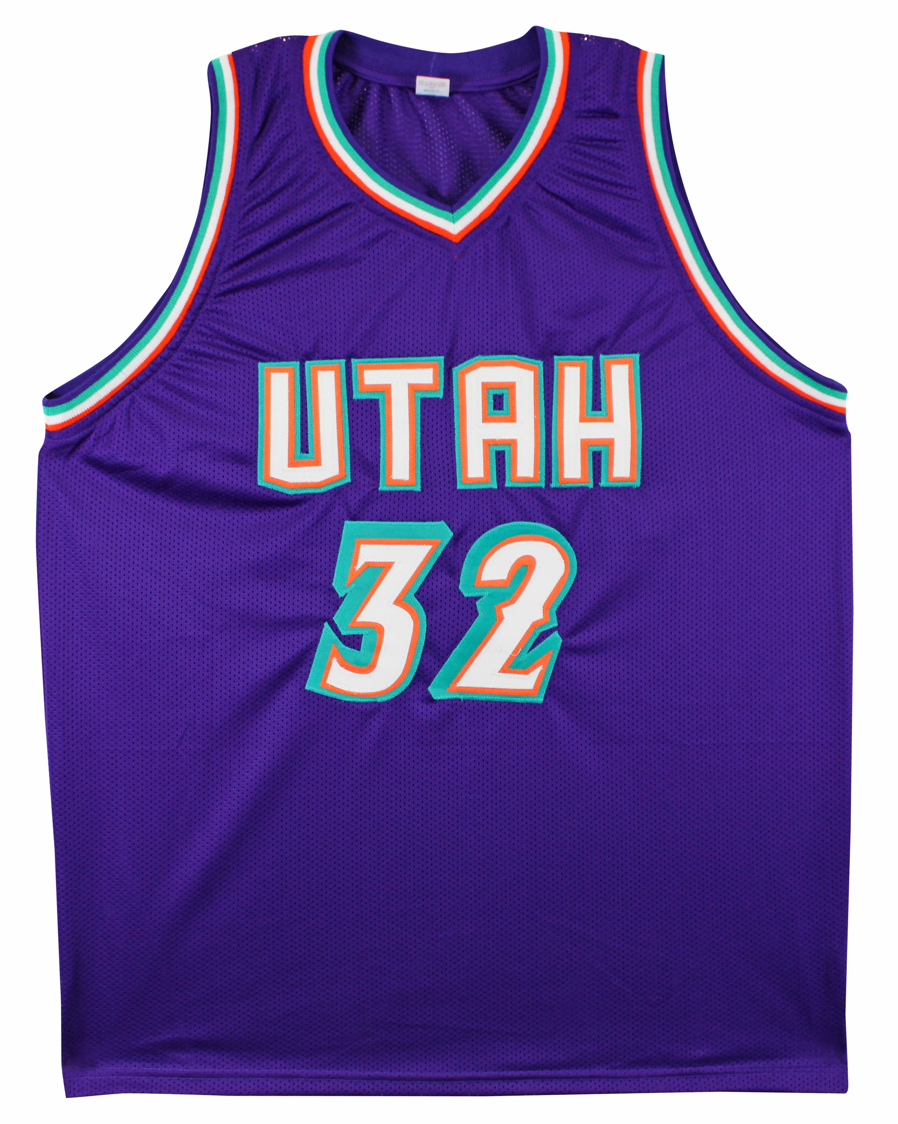 Karl Malone Authentic Signed Purple Pro Style Jersey Autographed BAS Witnessed - Image 4