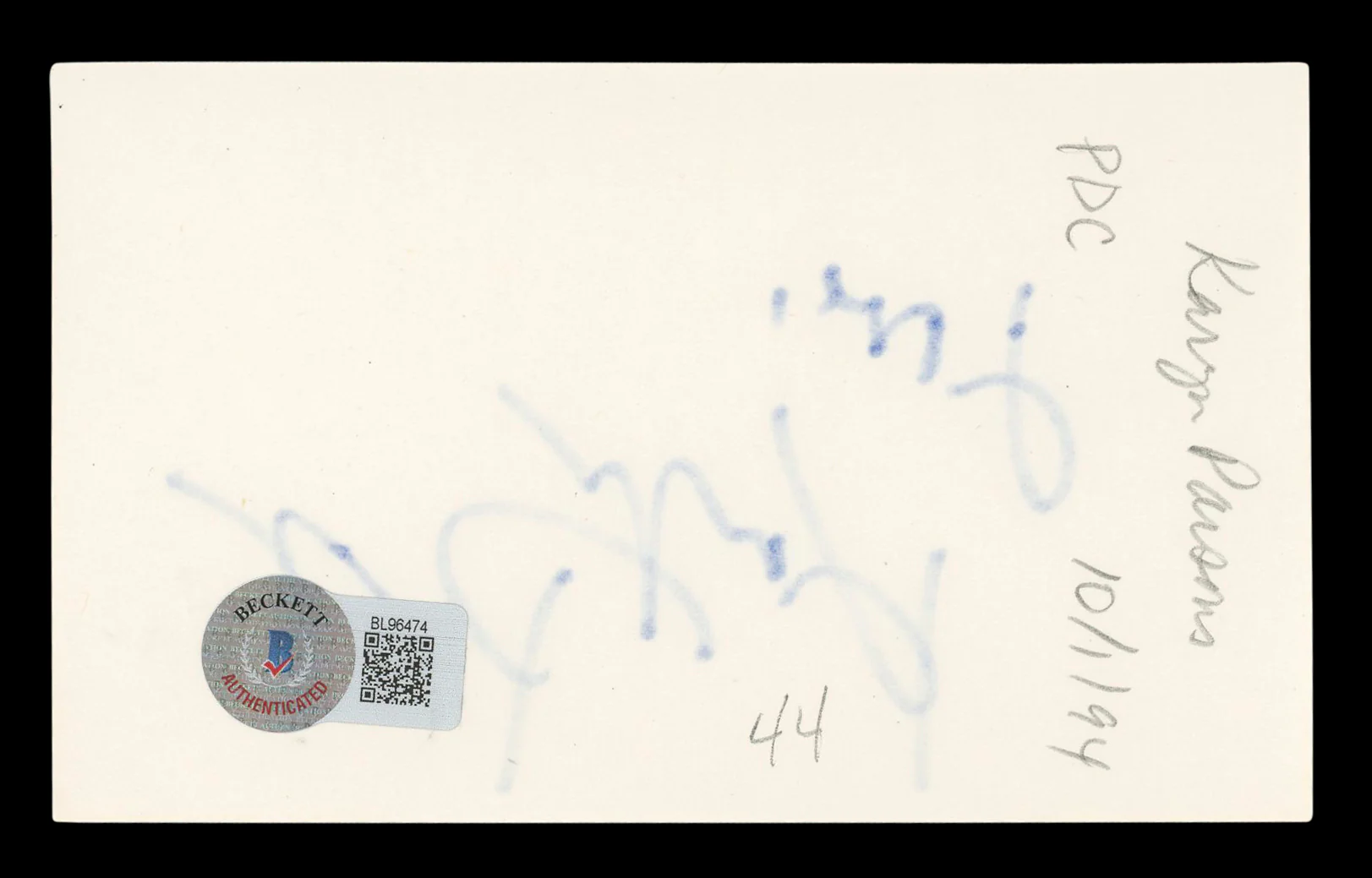Karyn Parsons Fresh Prince of Bel-Air "Love" Signed 3x5 Index Card BAS #BL96474 - Image 3