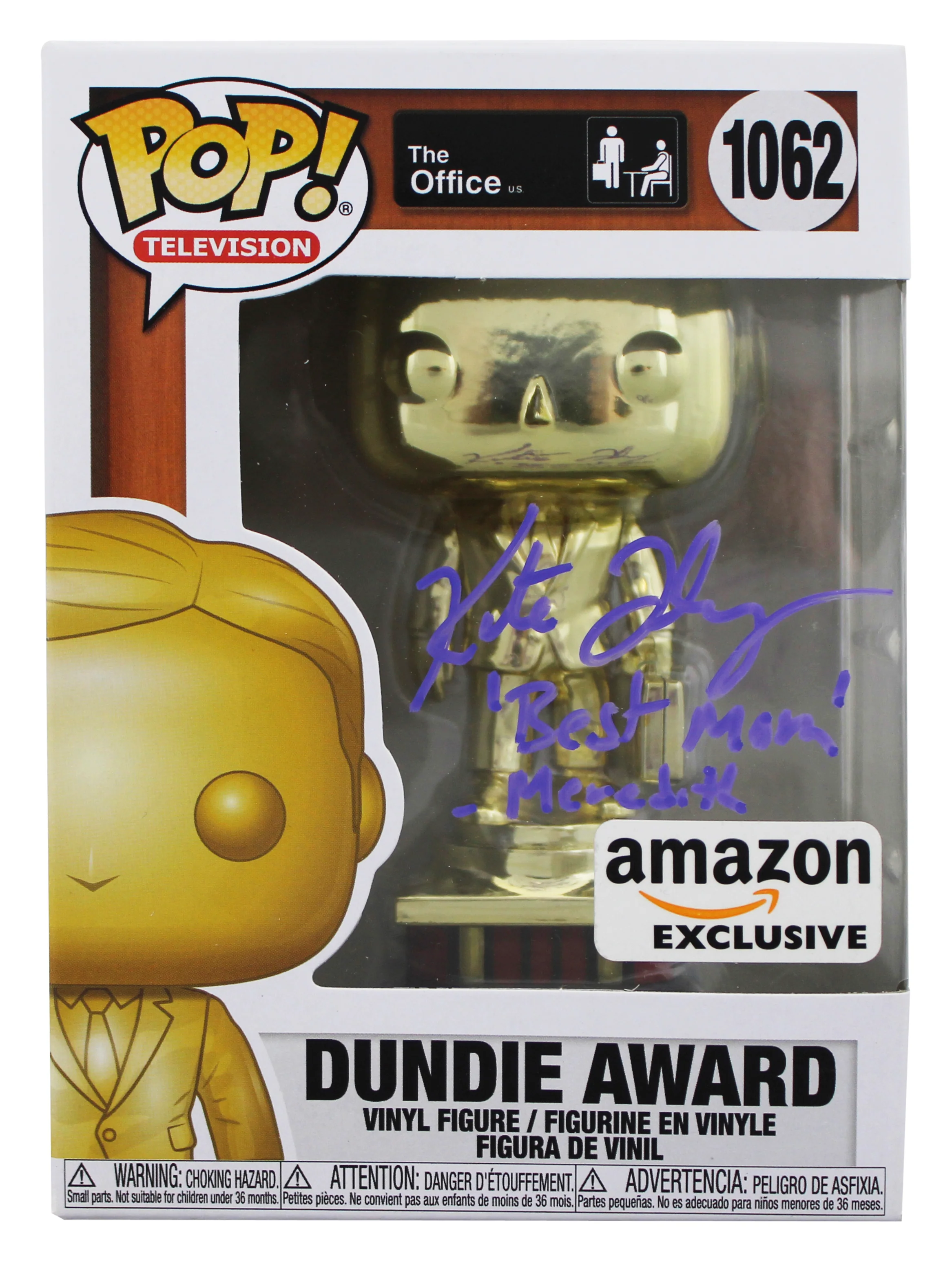 Kate Flannery "2x Insc" Signed Dundie Award #1062 Funko Pop Figure PSA/DNA Itp 1 - Image 2