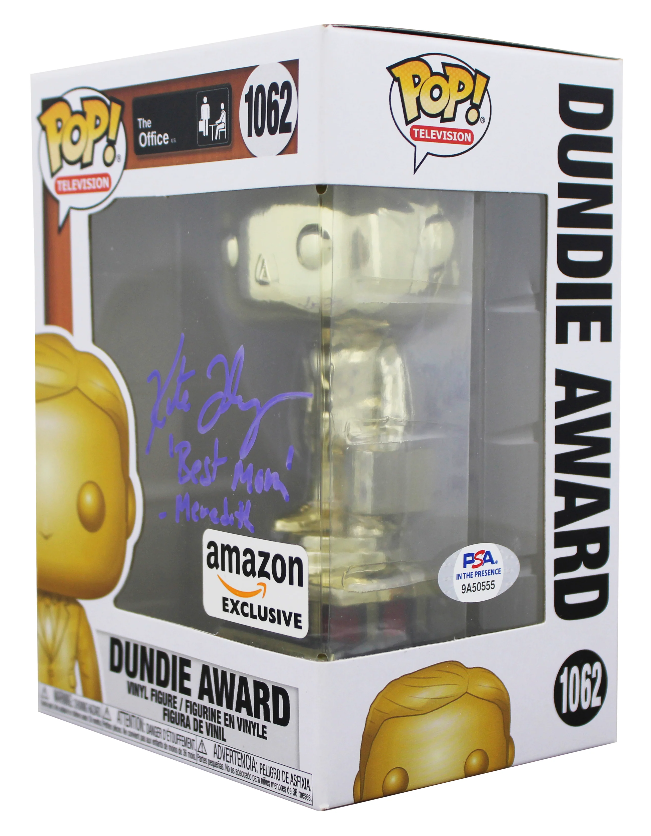 Kate Flannery "2x Insc" Signed Dundie Award #1062 Funko Pop Figure PSA/DNA Itp 1 - Image 3