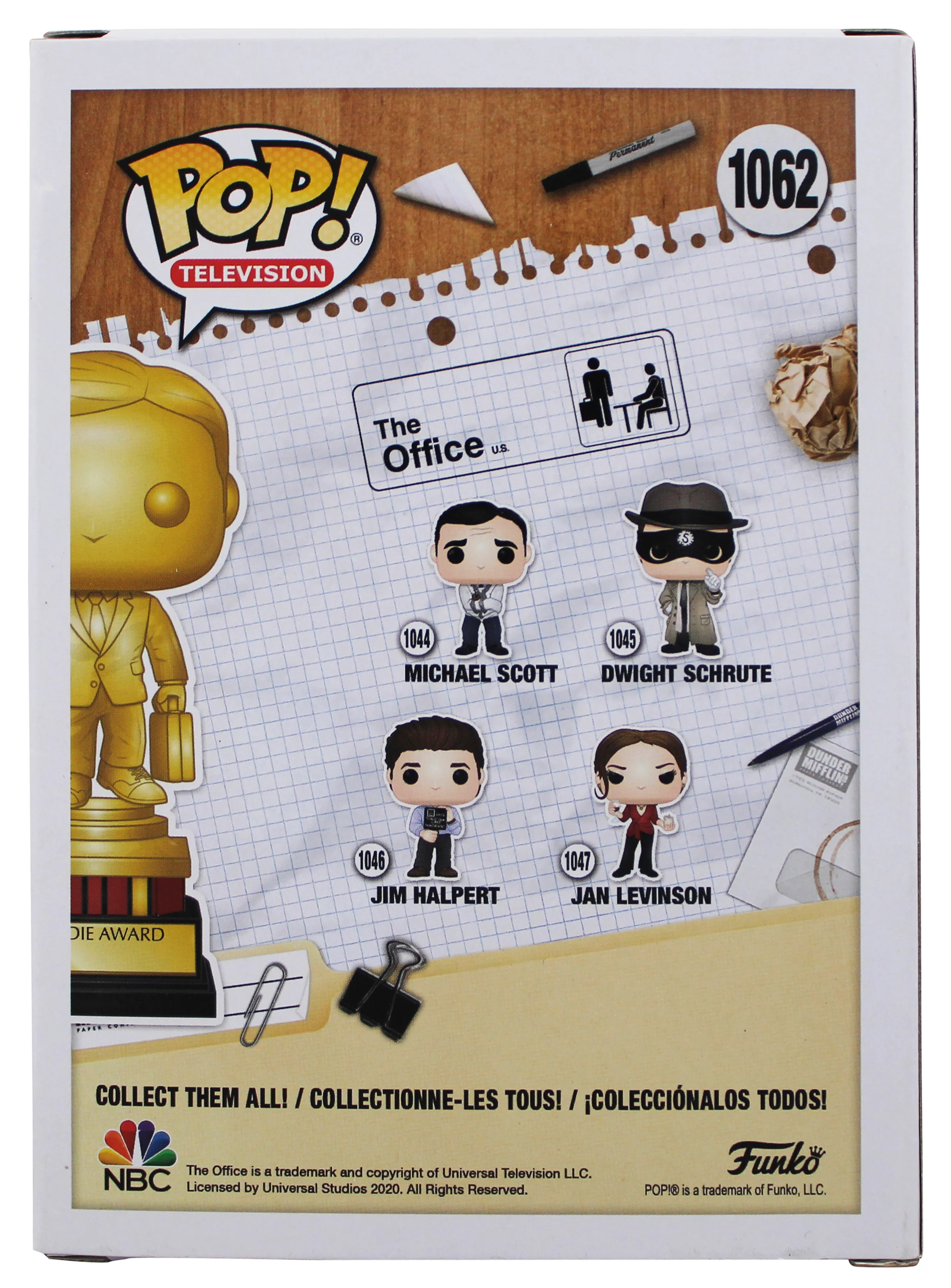 Kate Flannery "2x Insc" Signed Dundie Award #1062 Funko Pop Figure PSA/DNA Itp 1 - Image 5