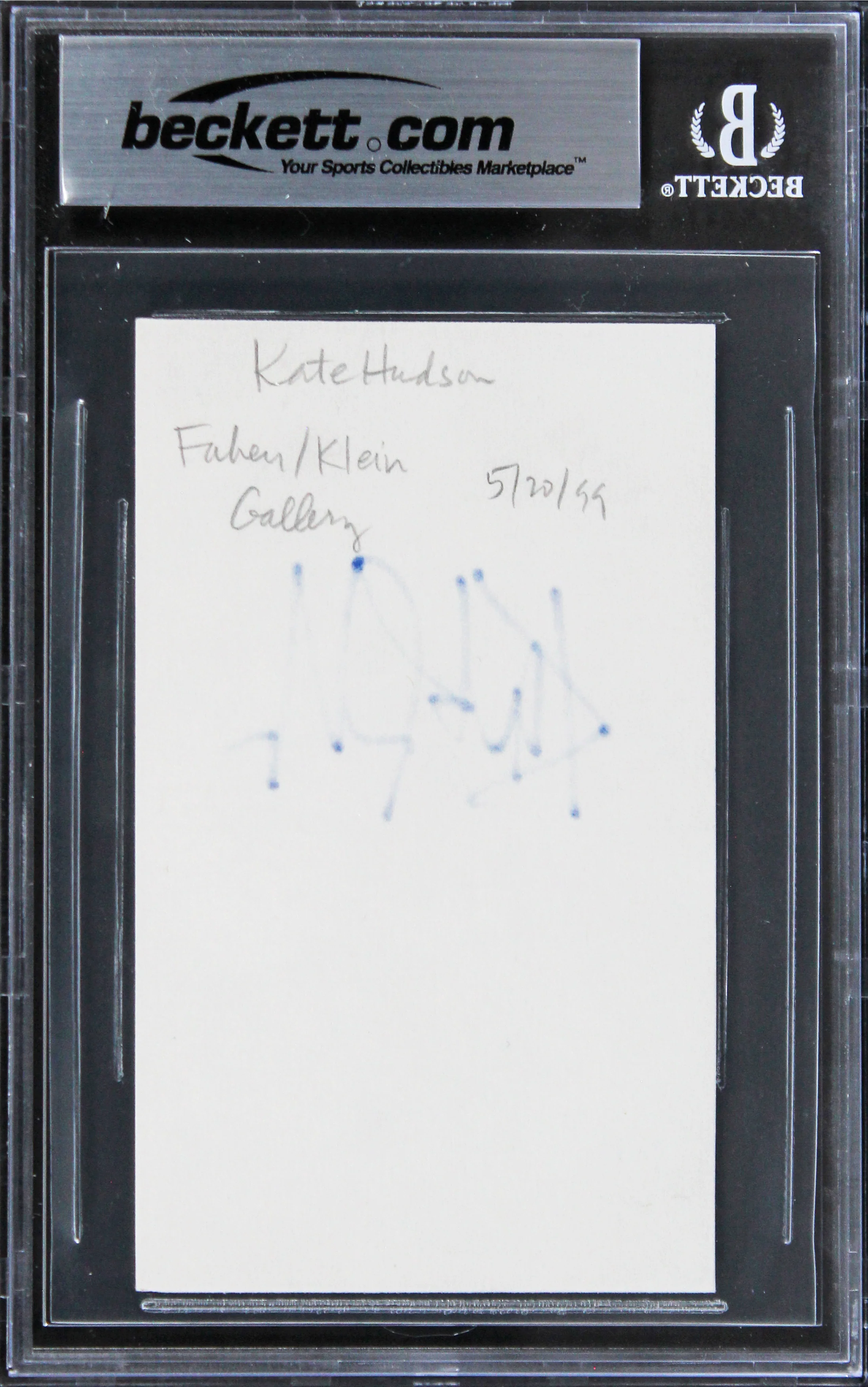 Kate Hudson Almost Famous Authentic Signed 3x5 Index Card BAS Slabbed - Image 3