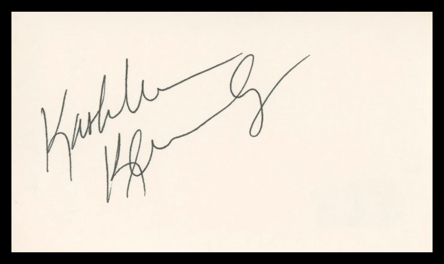 Kathleen Kennedy The Mandalorian Authentic Signed 3x5 Index Card BAS #BU64811