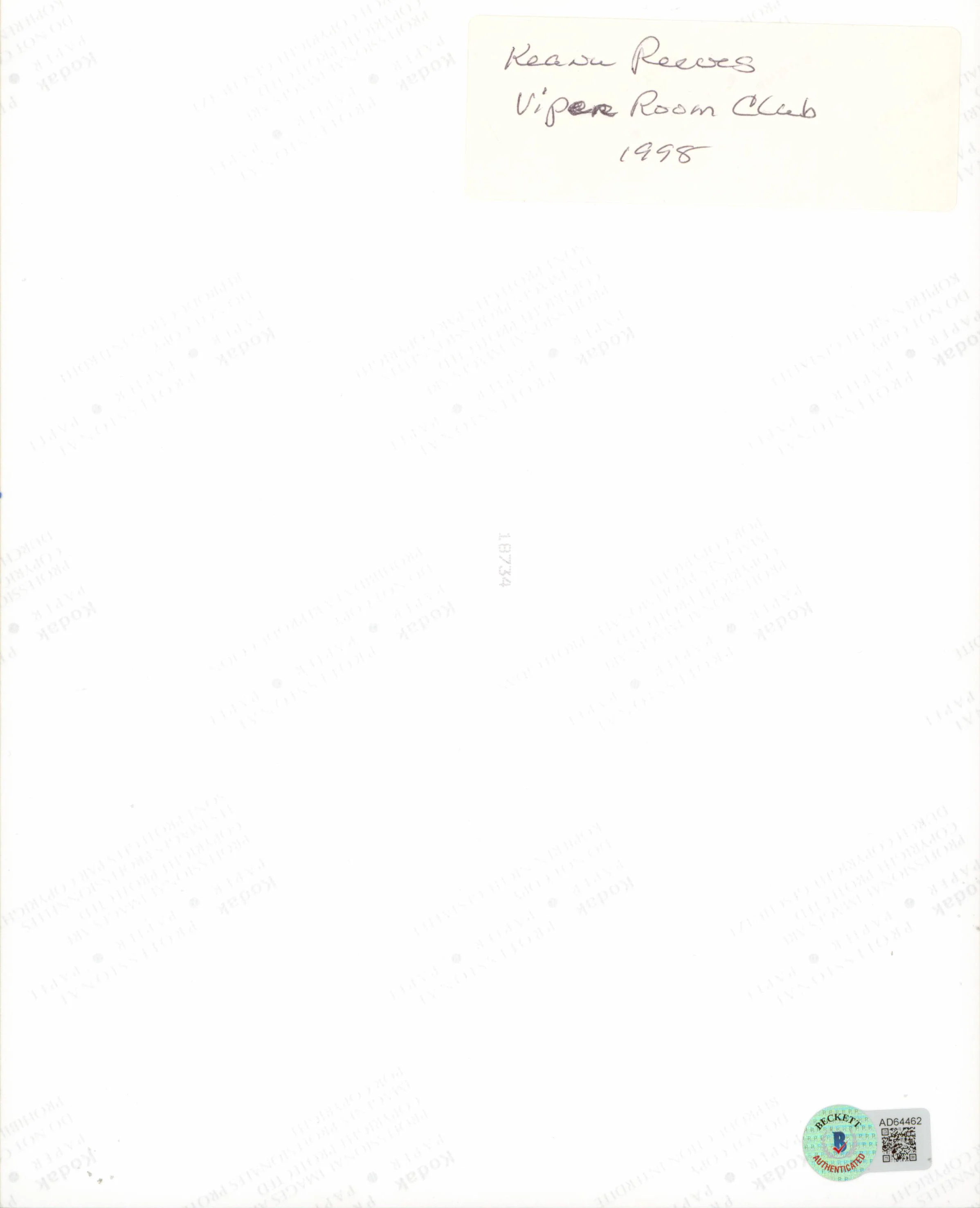 Keanu Reaves Point Break Authentic Signed 8x10 Photo Autographed BAS #AD64462 - Image 3