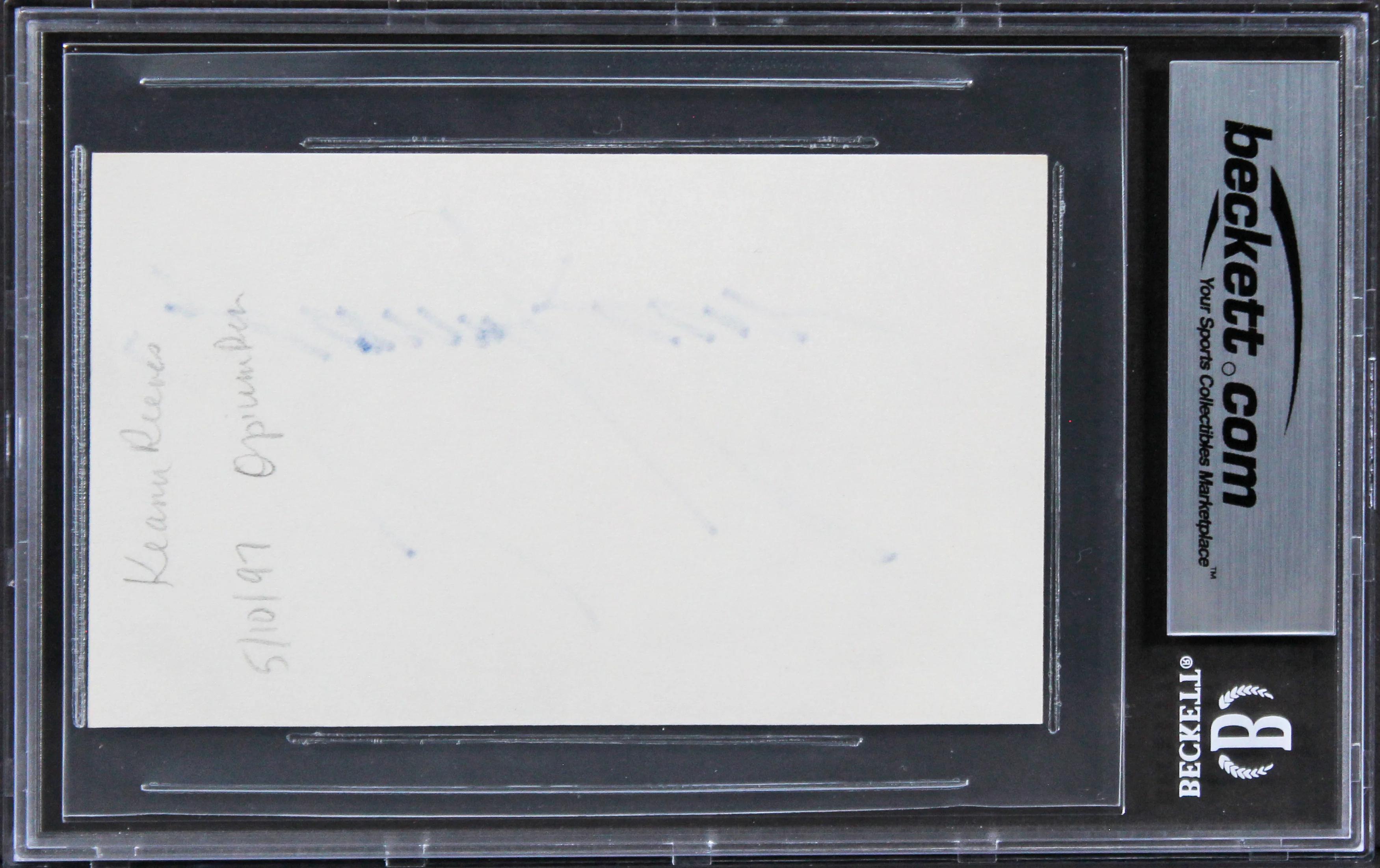 Keanu Reeves John Wick Authentic Signed 3x5 Index Card Autographed BAS Slabbed - Image 3