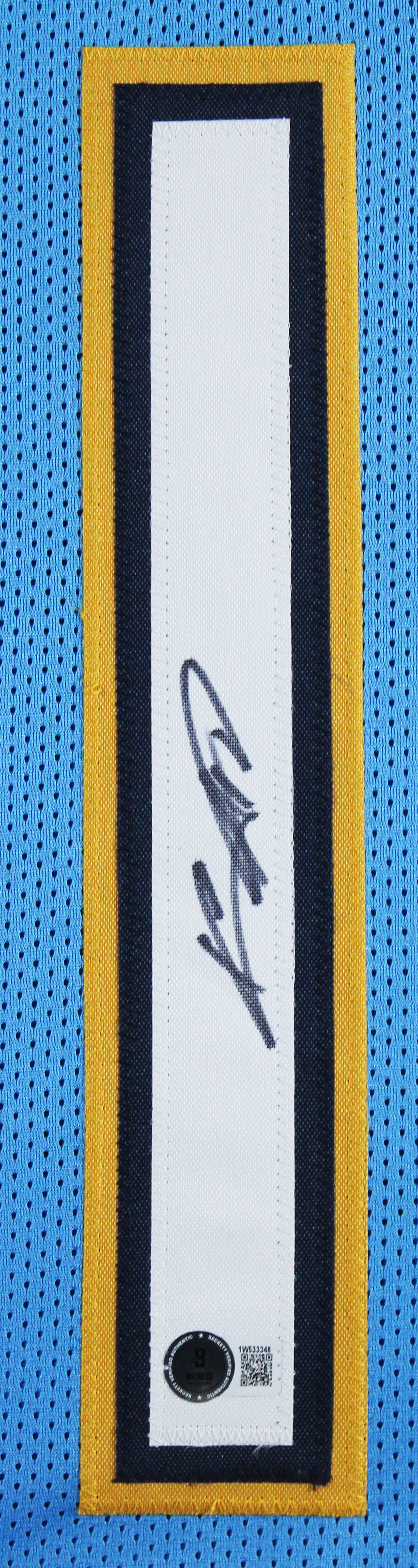 Keenan Allen Signed Powder Blue Pro Style Framed Jersey BAS Witnessed 2 - Image 3
