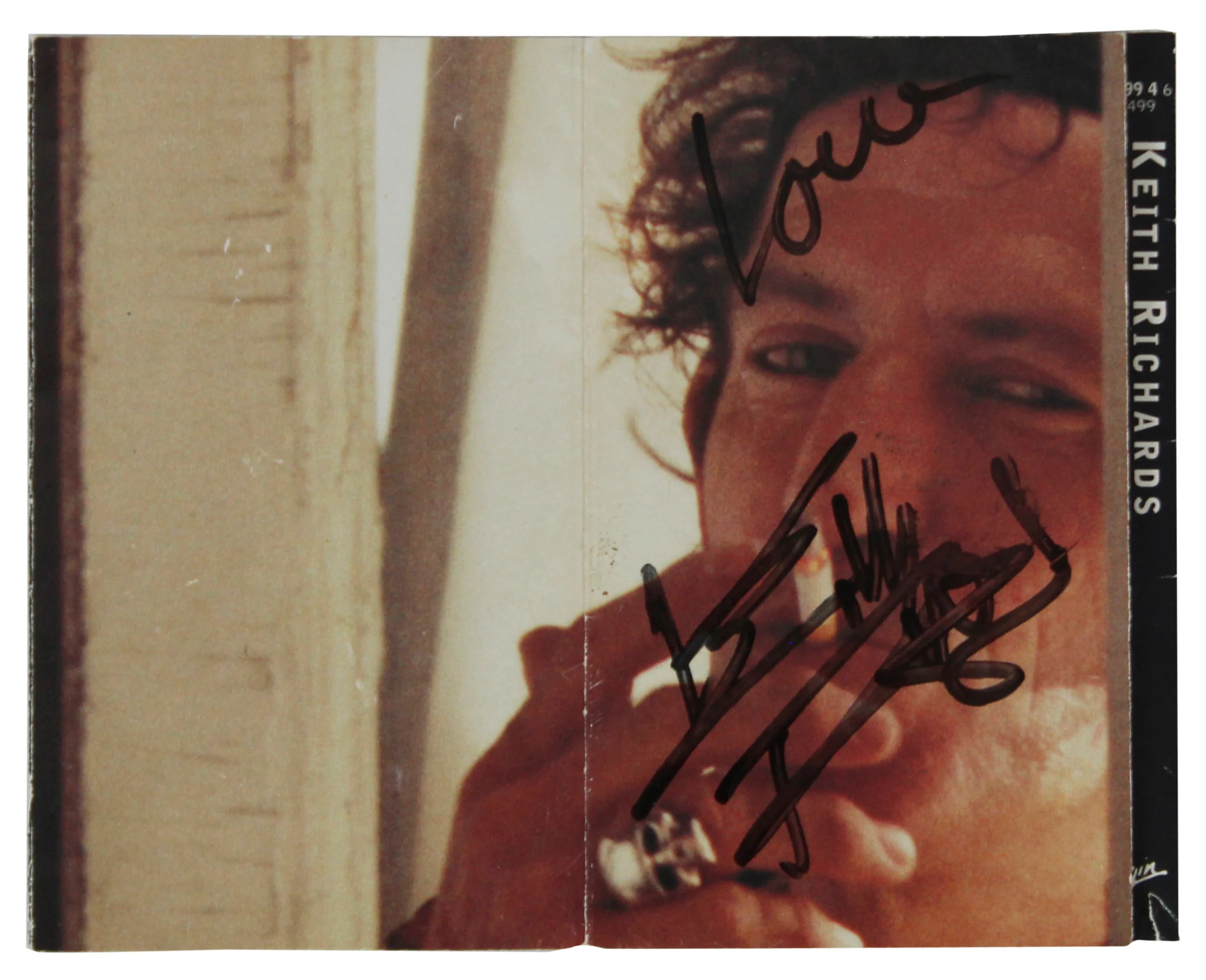 Keith Richards "Love" Signed Main Offender Cassette Tape Cover JSA #YY26107 - Image 3