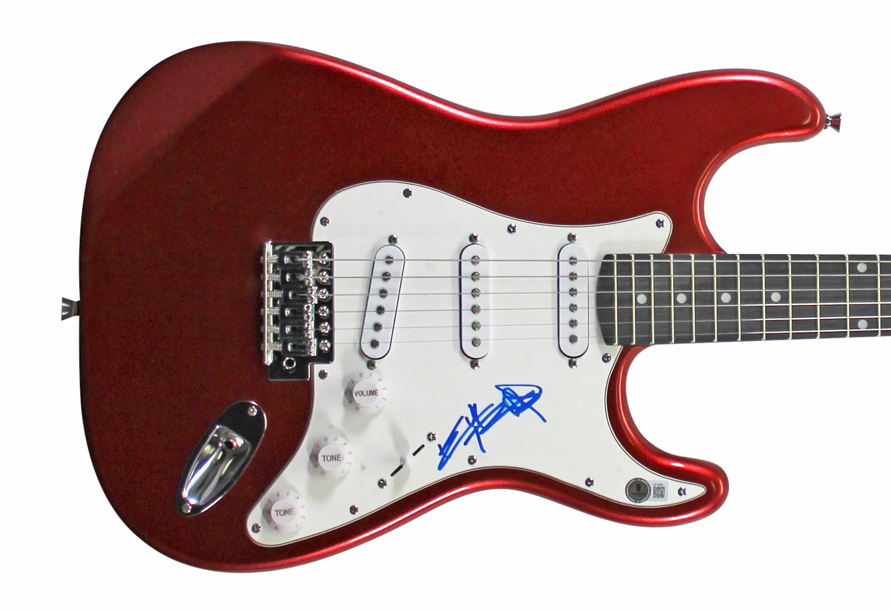 Keith Richards Rolling Stones Authentic Signed Red Electric Guitar BAS #AE13003 - Image 2