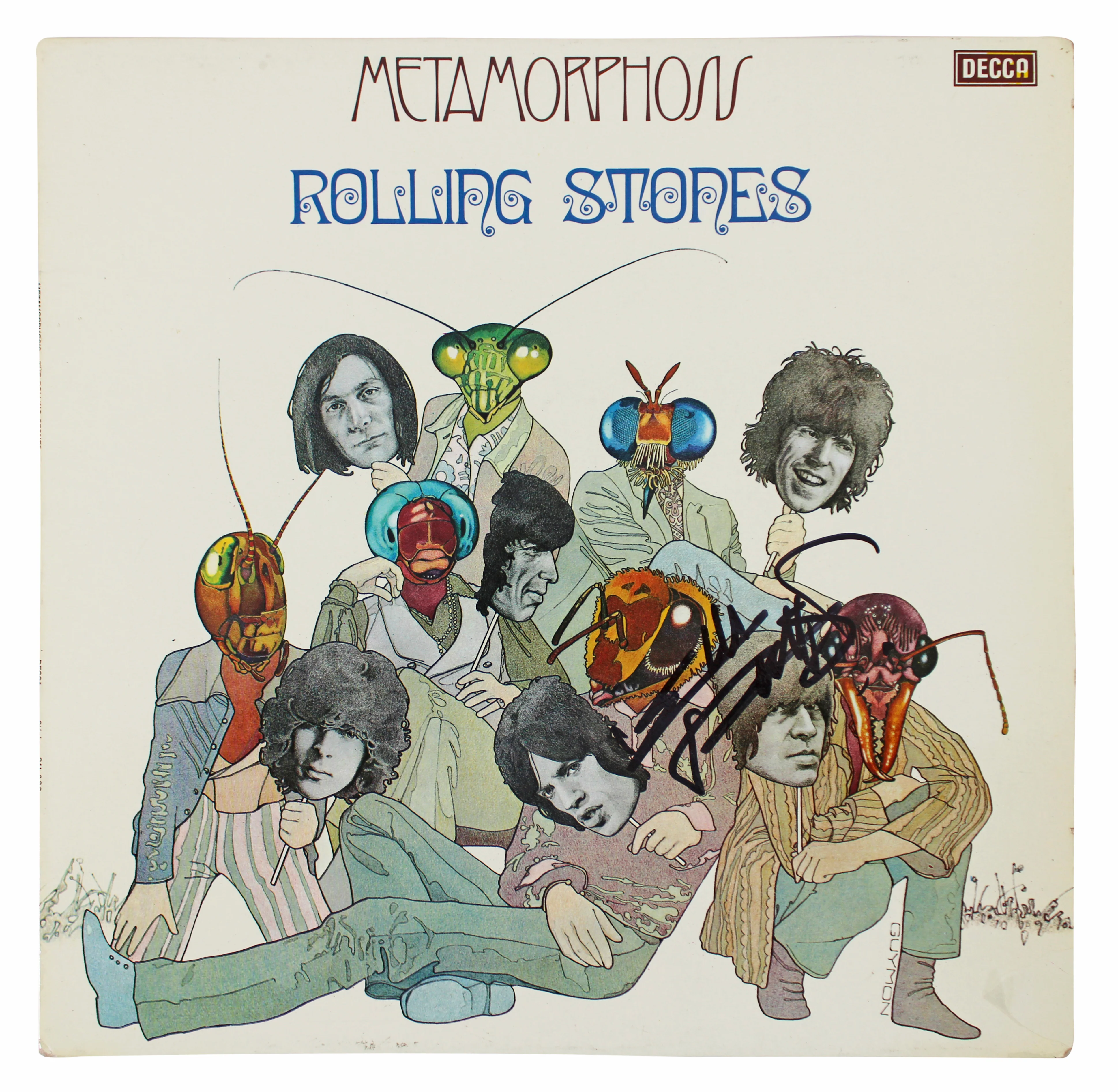 Keith Richards The Rolling Stones Signed Metamorphosis Album Cover BAS #A00798 - Image 2