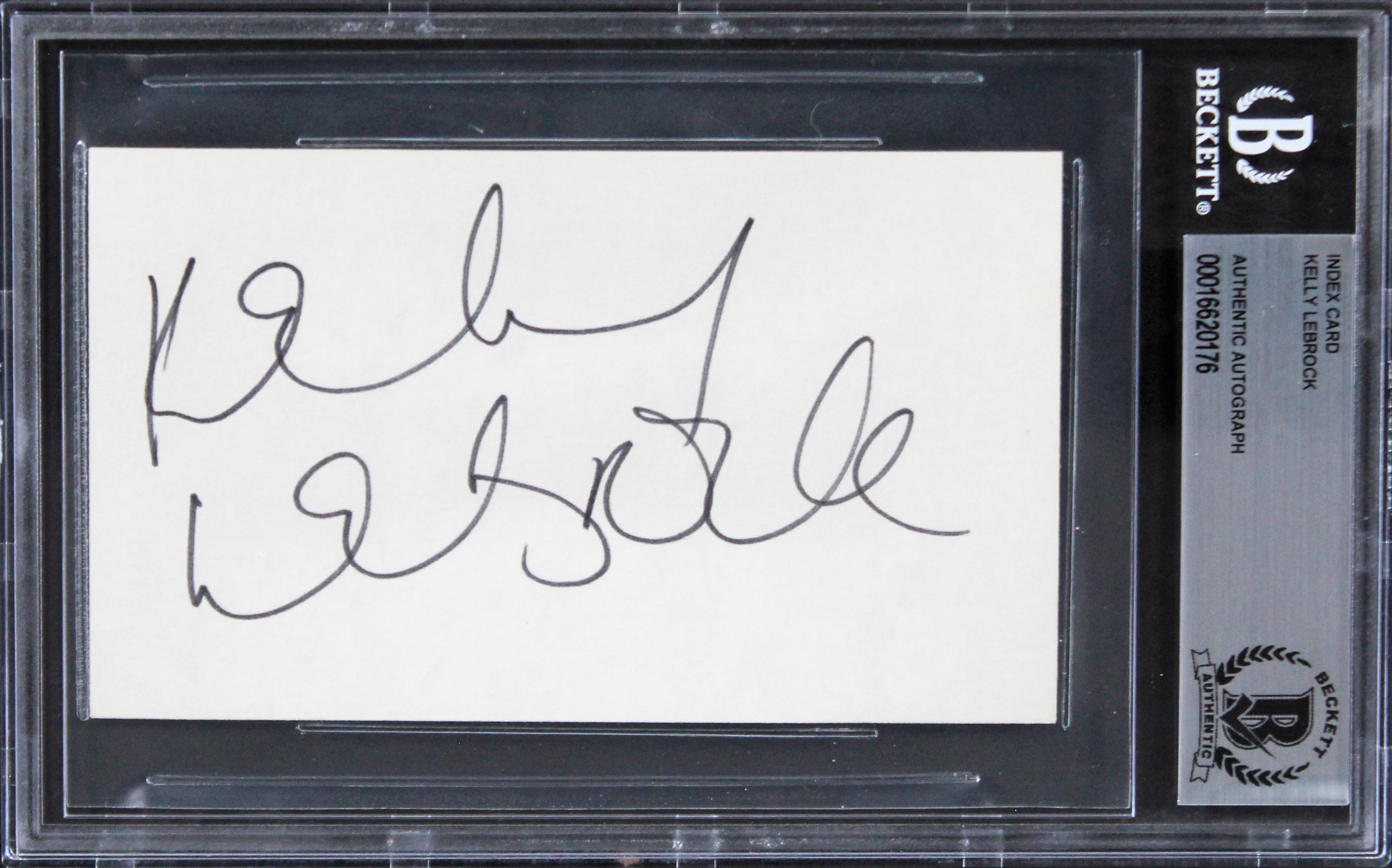 Kelly Lebrock Hard to Kill Authentic Signed 3x5 Index Card BAS Slabbed - Image 2