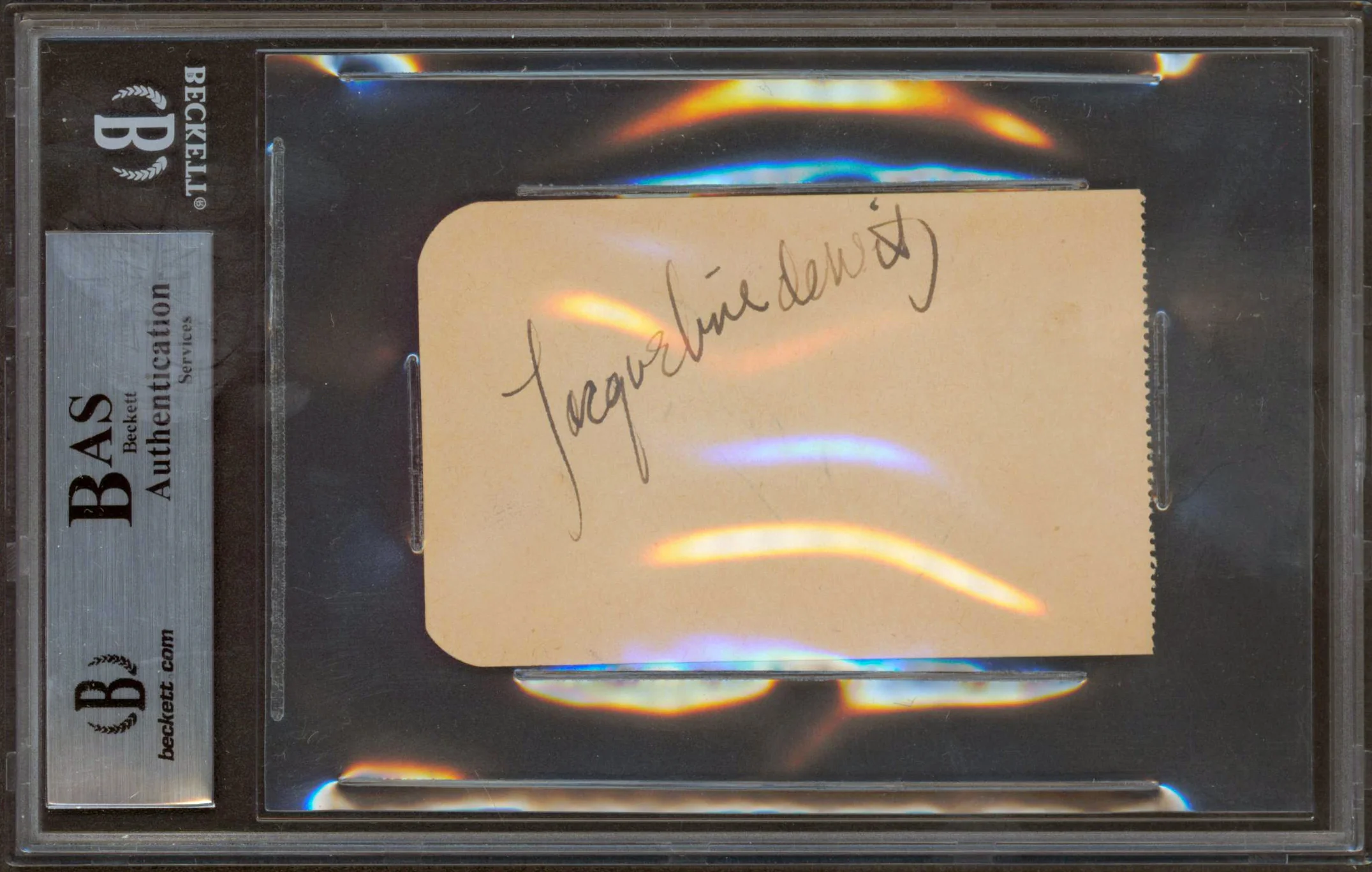 Ken Carpenter & Jaqueline Dewit Authentic Signed 2.4x3.85 Album Page BAS Slabbed - Image 3
