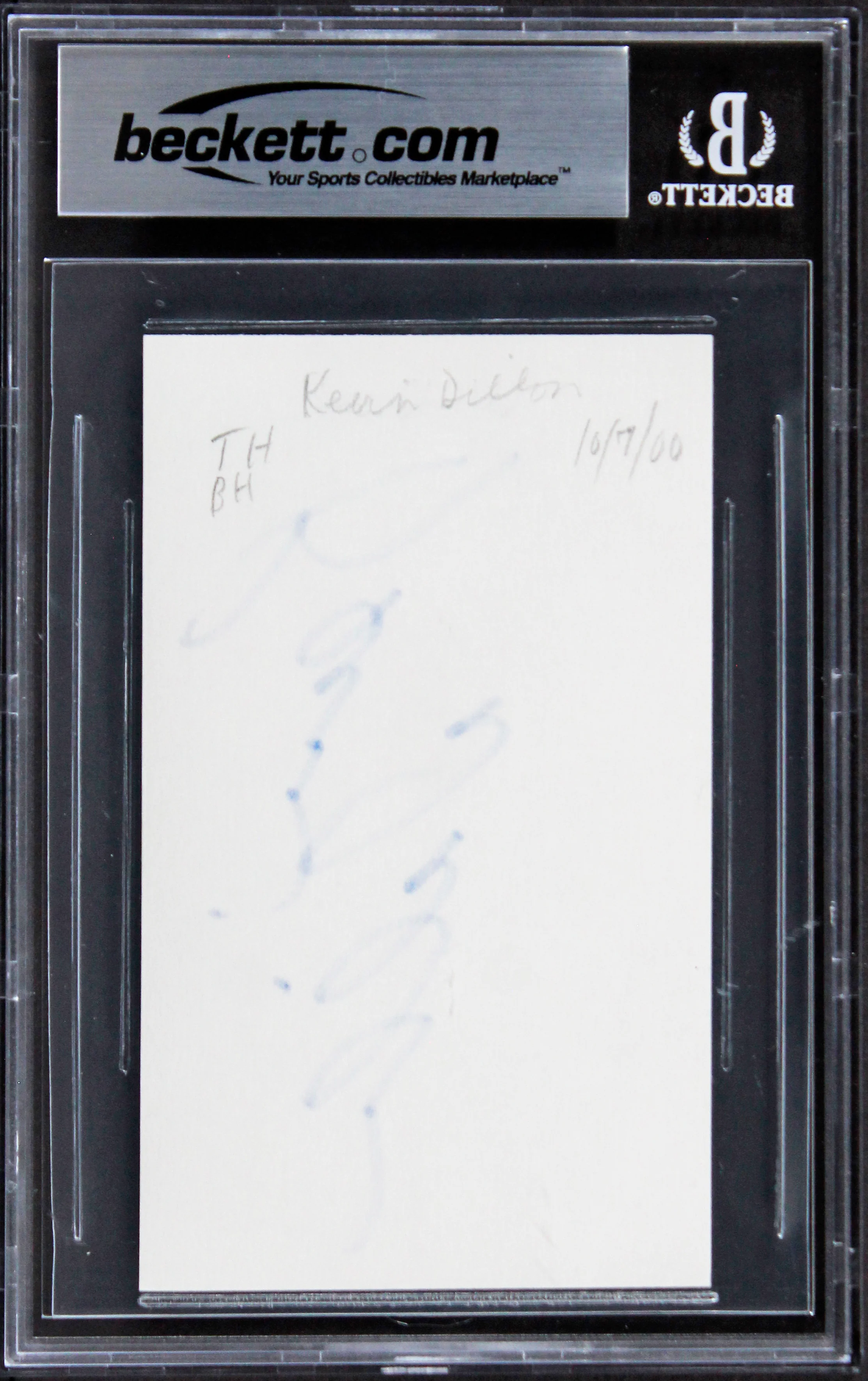 Kevin Dillon Entourage Authentic Signed 3x5 Index Card w/ Blue Sig BAS Slabbed 1 - Image 3