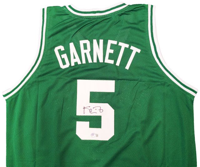 Kevin Garnett Boston Signed Green Basketball Jersey BAS - Image 2
