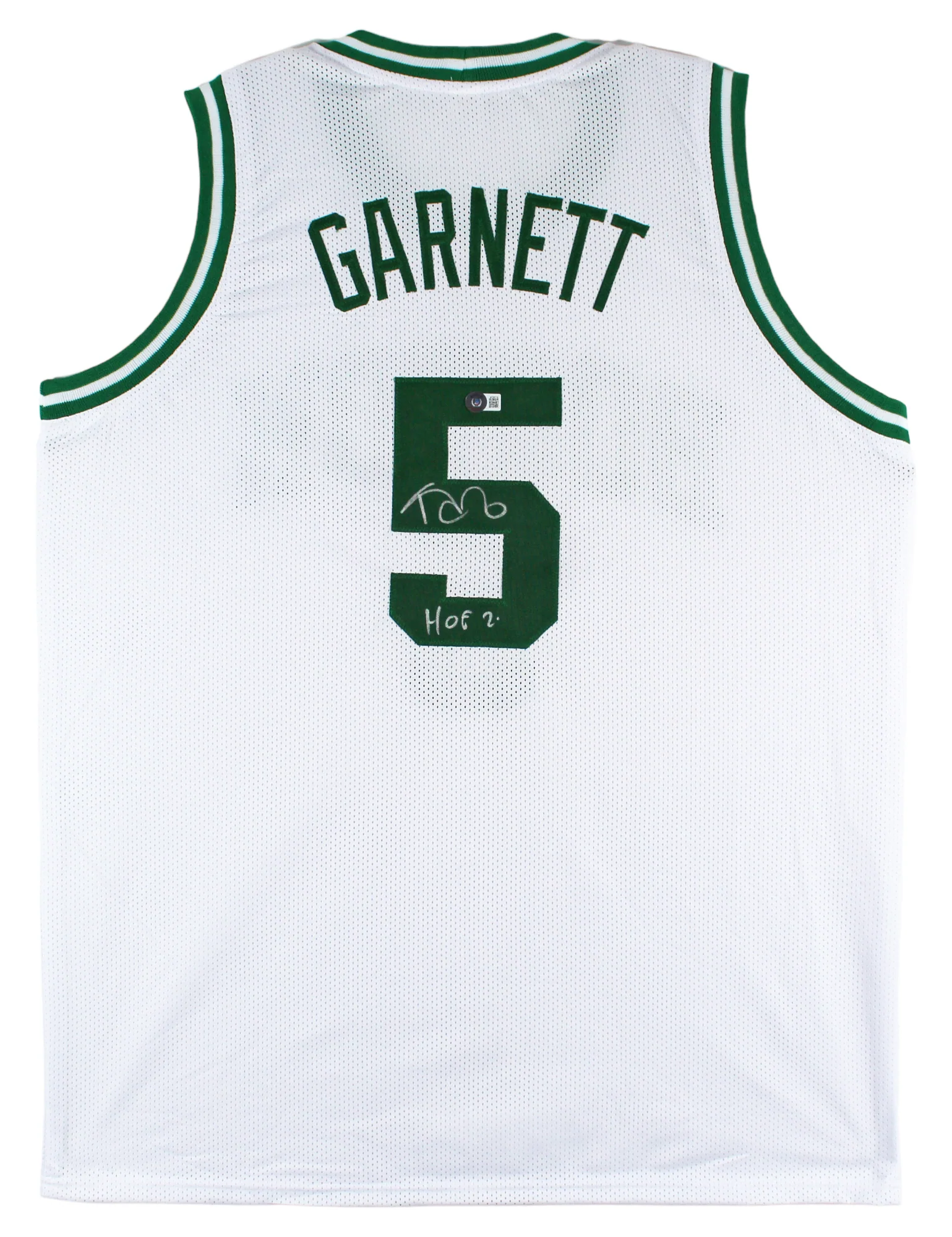 Kevin Garnett "HOF 2020" Authentic Signed White Pro Style Jersey BAS Witnessed - Image 2
