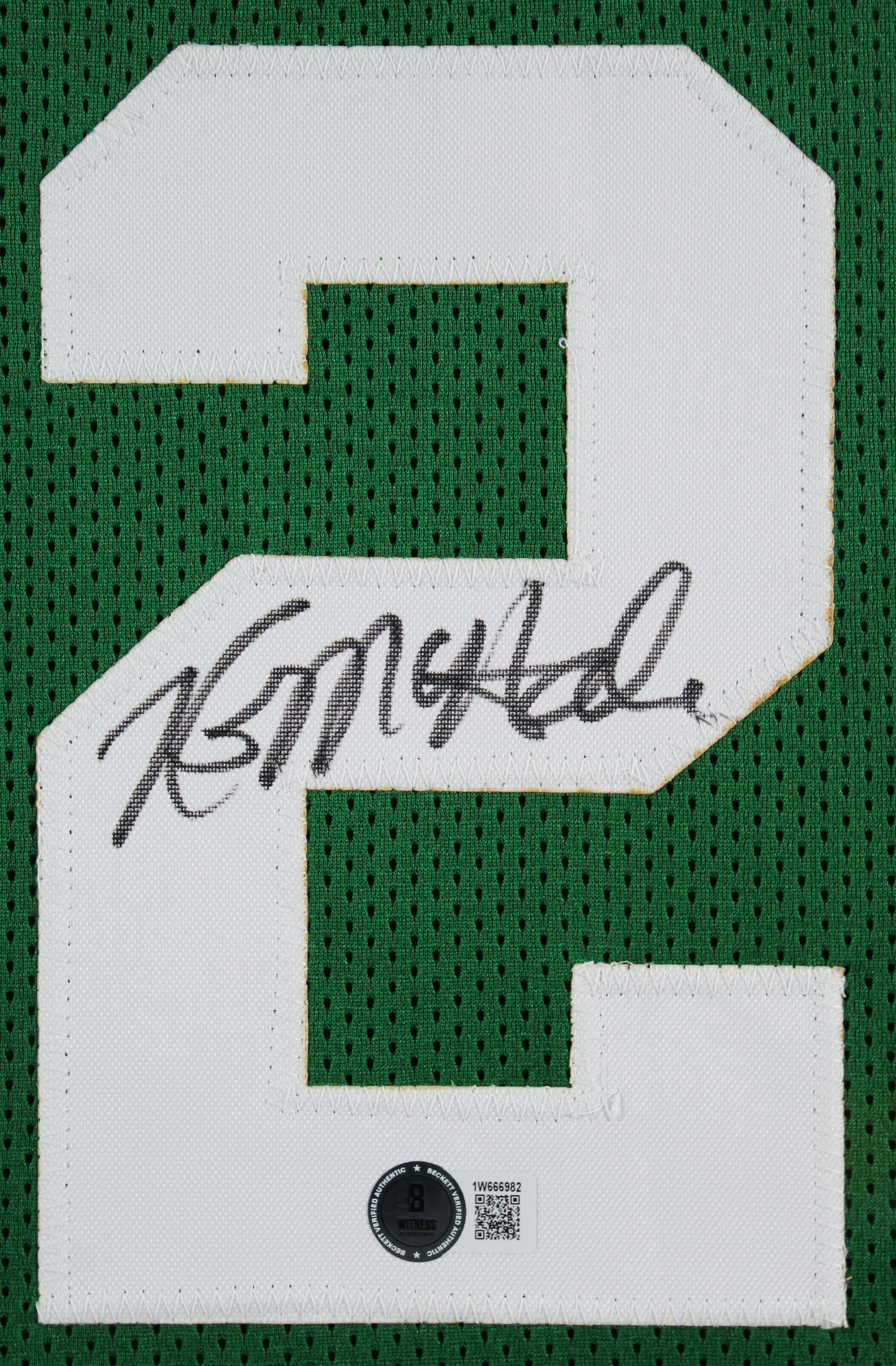 Kevin McHale Authentic Signed Green Pro Style Framed Jersey BAS Witnessed - Image 3
