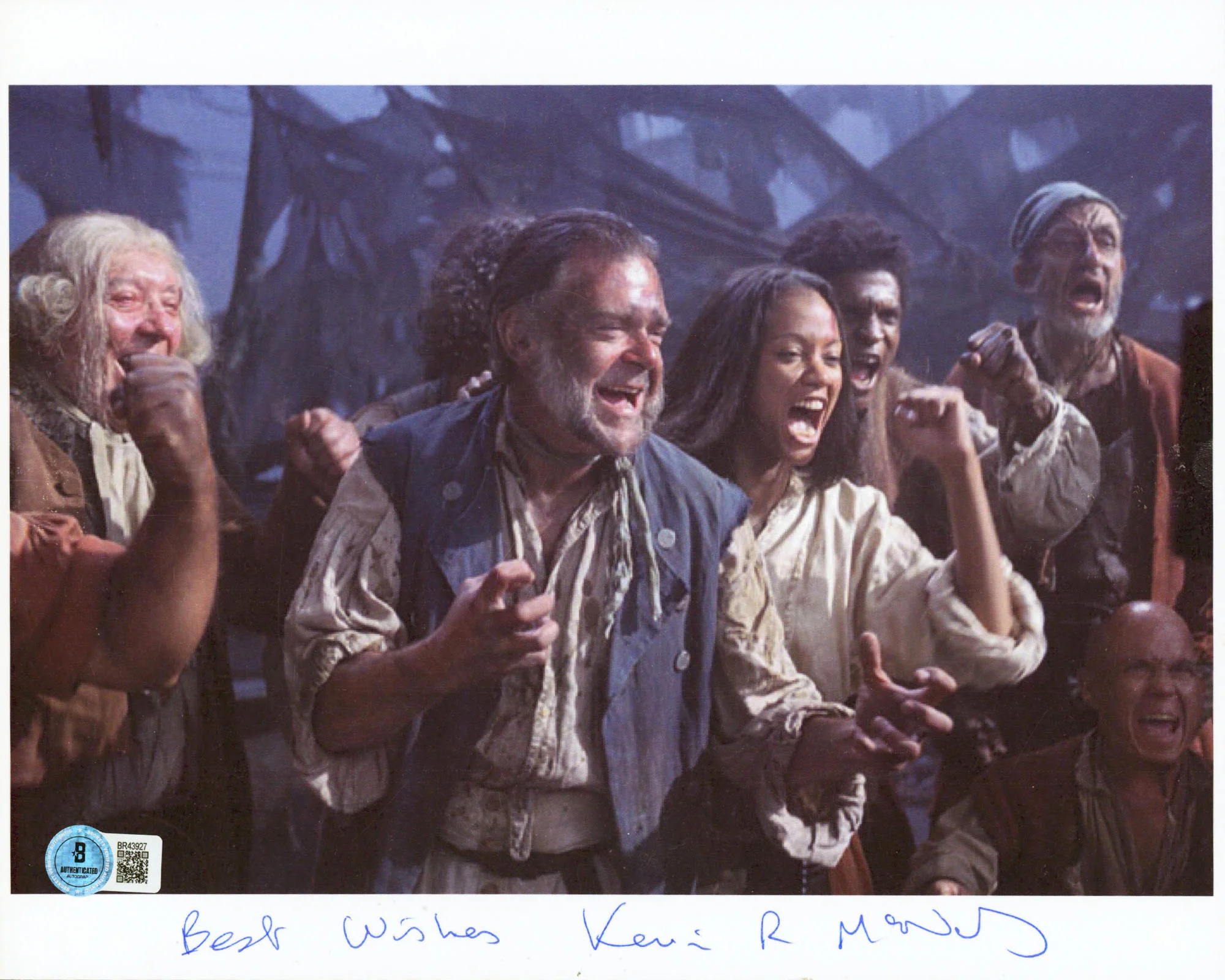 Kevin McNally Pirates Caribbean "Best Wishes" Signed 8.5x11 Photo BAS #BR43927 - Image 2