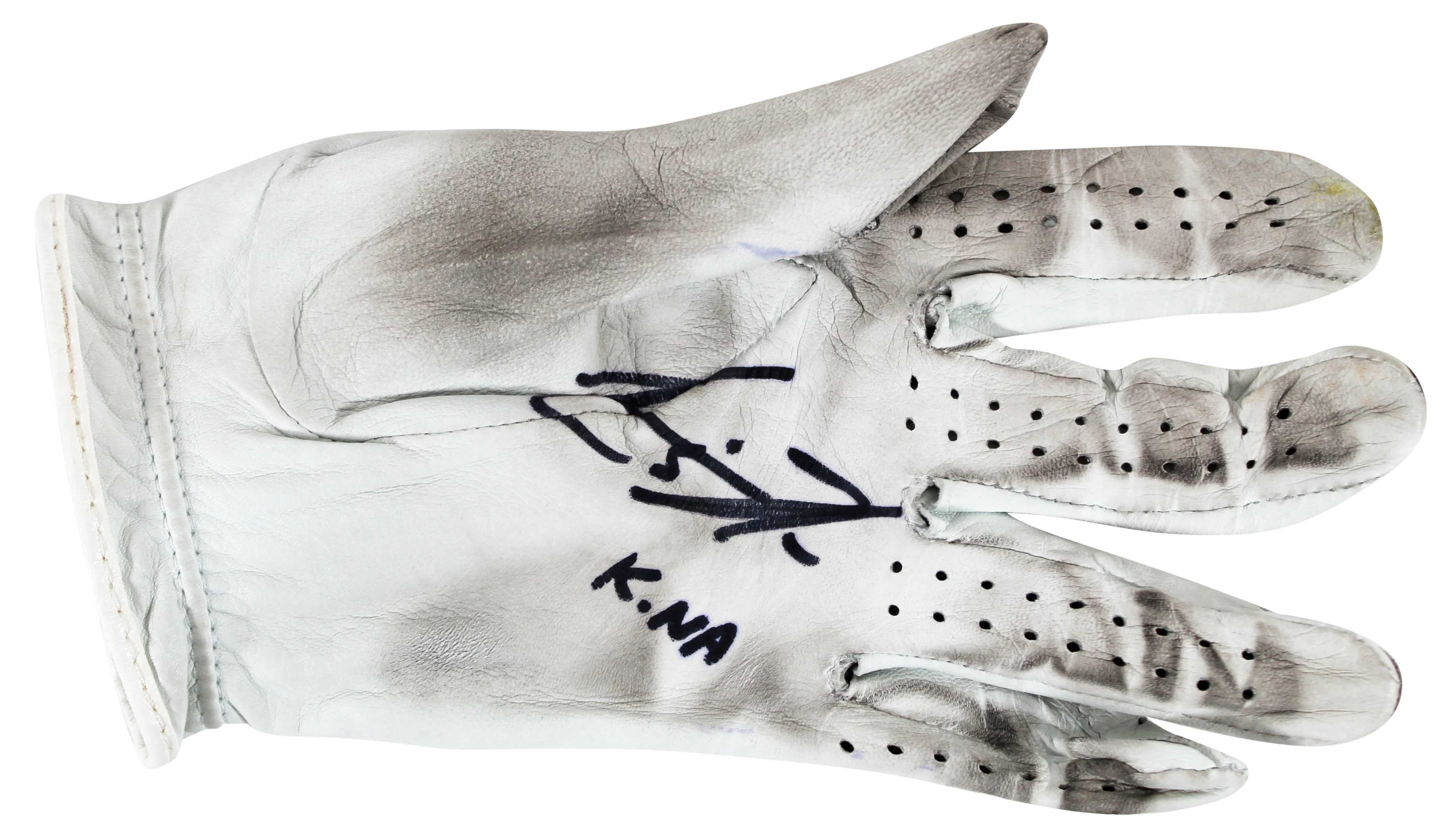Kevin Na "K-Na" Authentic Signed Match Worn White Titleist Glove BAS #BJ19877 - Image 2