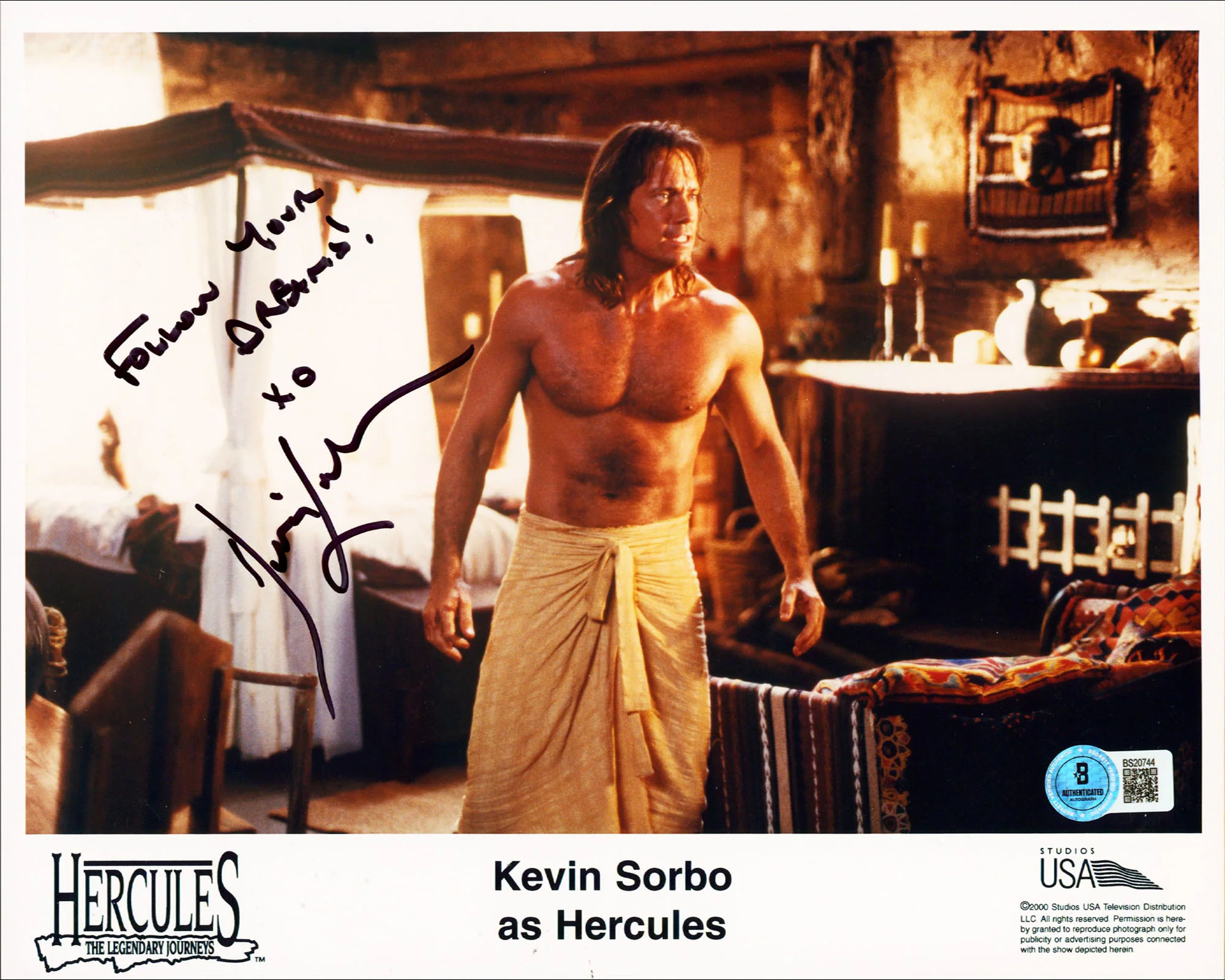 Kevin Sorbo Hercules "Follow Your Dreams! XO" Signed 8x10 Photo BAS #BS20744 - Image 2