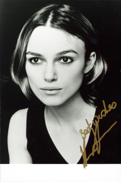 Kiera Knightley Pirates Caribbean "Best Wishes" Signed 3.5x5 Photo BAS #BS29290 - Image 2