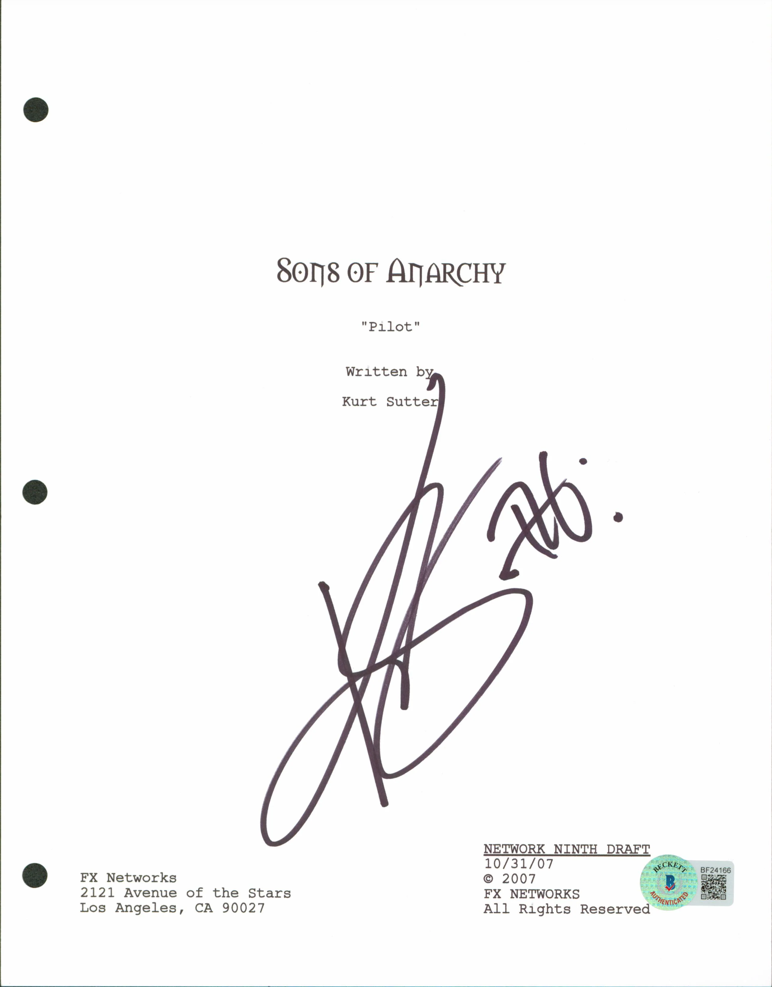 Kim Coates Authentic Signed 8.5x11 Sons Of Anarchy Script Cover BAS #BF24166 - Image 2