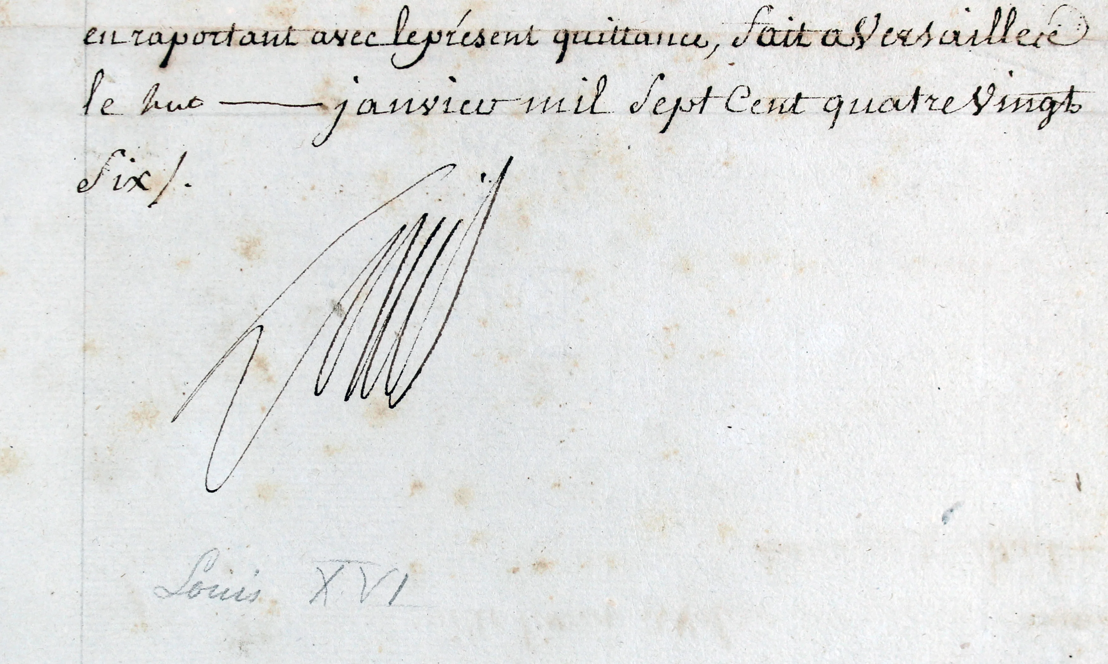 King Louis XVI Authentic Signed 8.5x13 1786 Document Dated BAS #AA03419 - Image 3