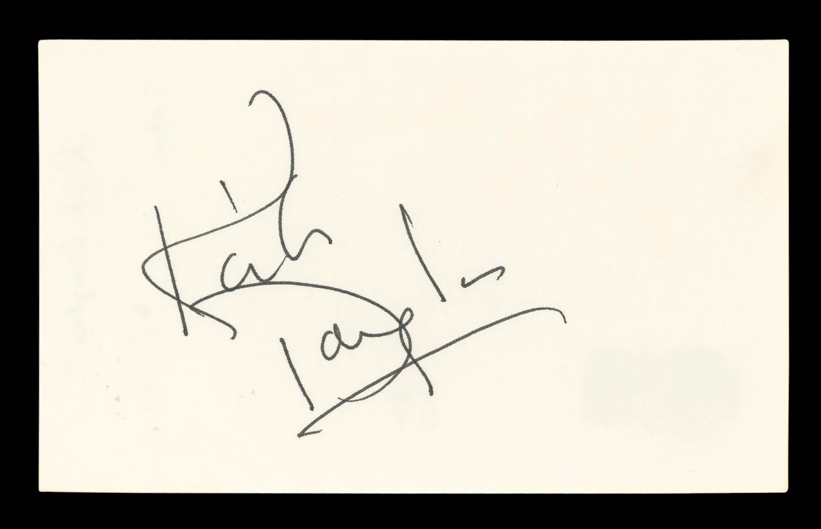 Kirk Douglas Spartacus Authentic Signed 3x5 Index Card Autographed BAS #BL96691 - Image 2