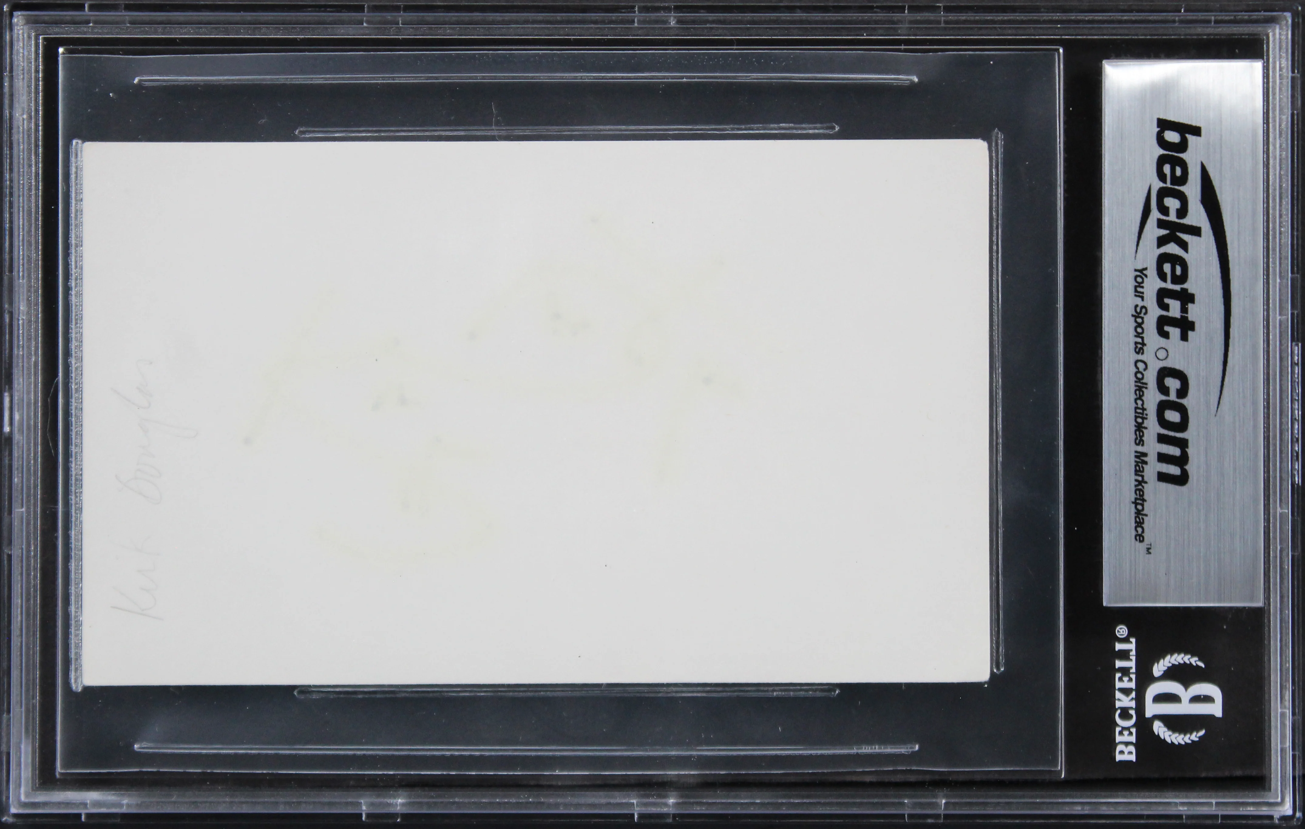 Kirk Douglas Spartacus Authentic Signed 3x5 Index Card Autographed BAS Slabbed 3 - Image 3