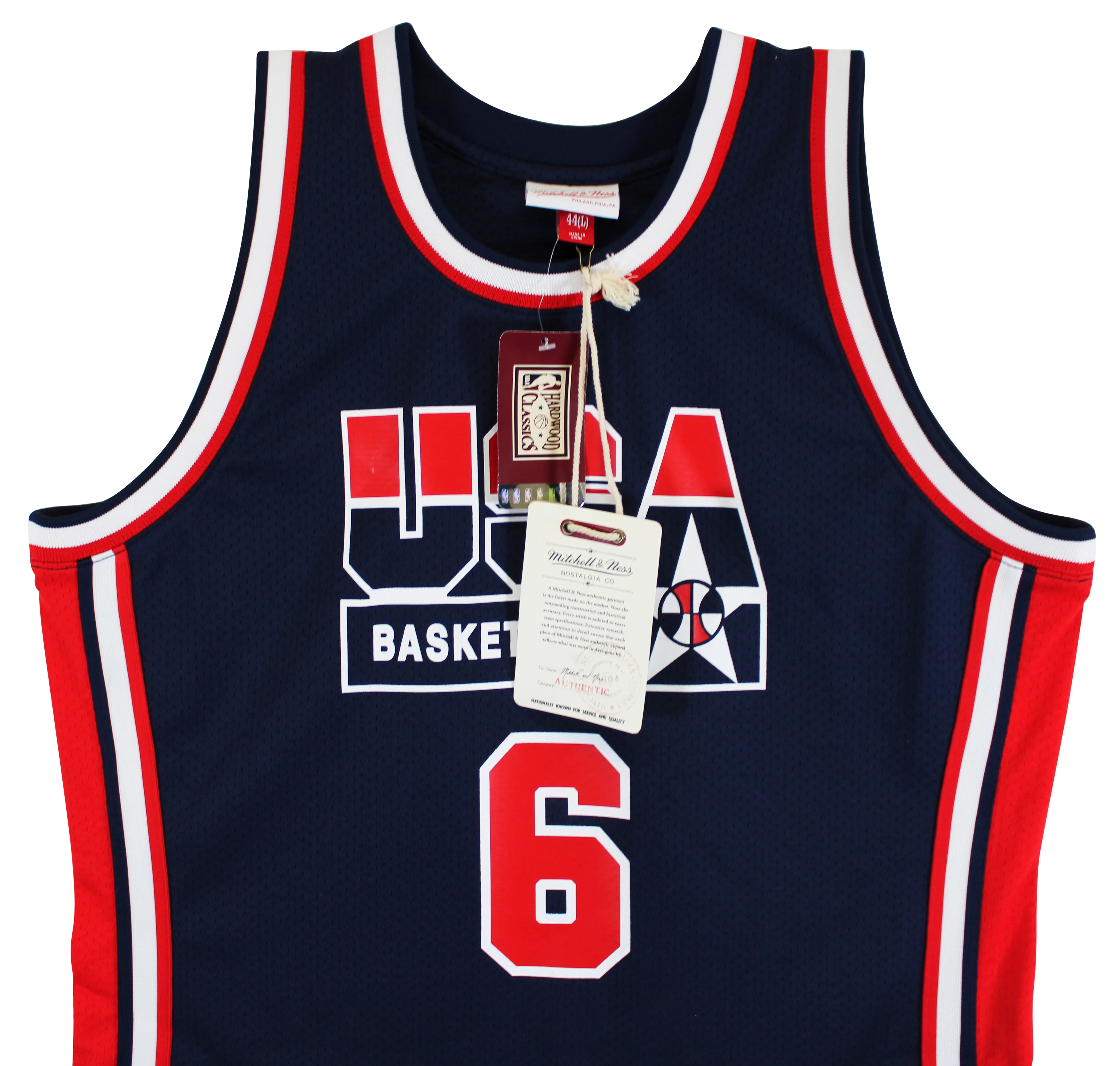 Knicks Patrick Ewing Signed Navy Blue 1992 Team USA M&N Authentic Jersey BAS - Image 5