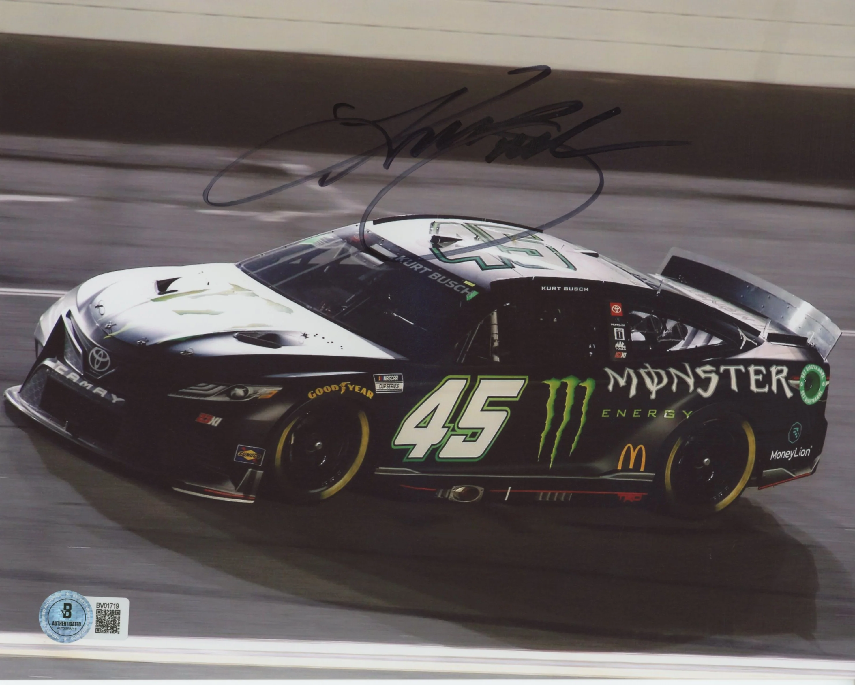 Kurt Busch NASCAR Authentic Signed 8x10 Horizontal Photo Autographed BAS 3 - Image 2