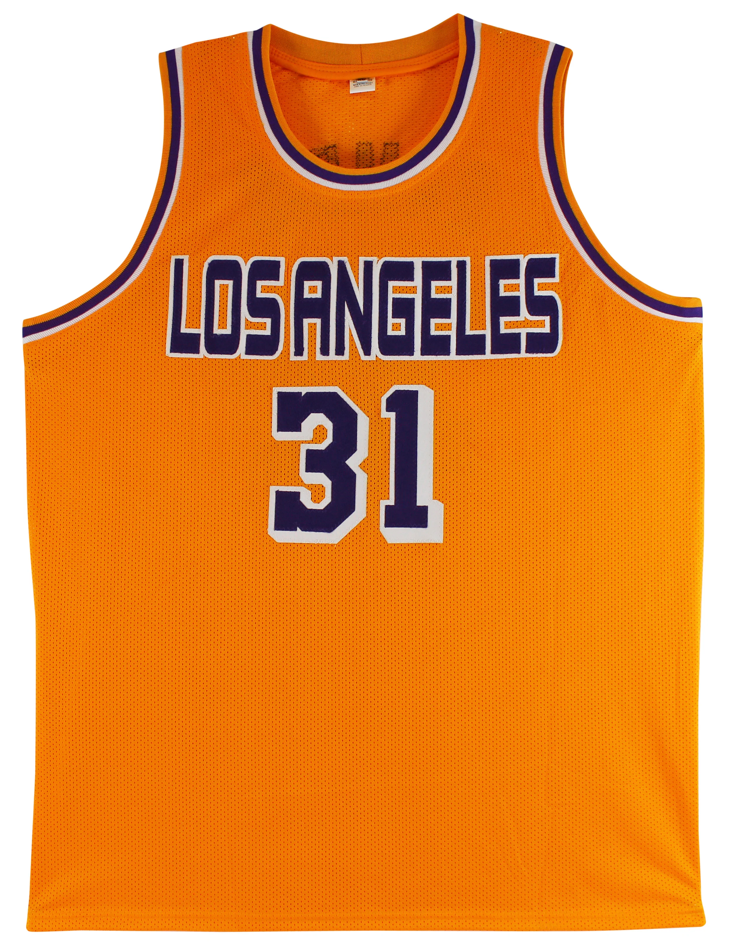 Kurt Rambis Authentic Signed Yellow Pro Style Jersey Autographed BAS Witnessed - Image 4