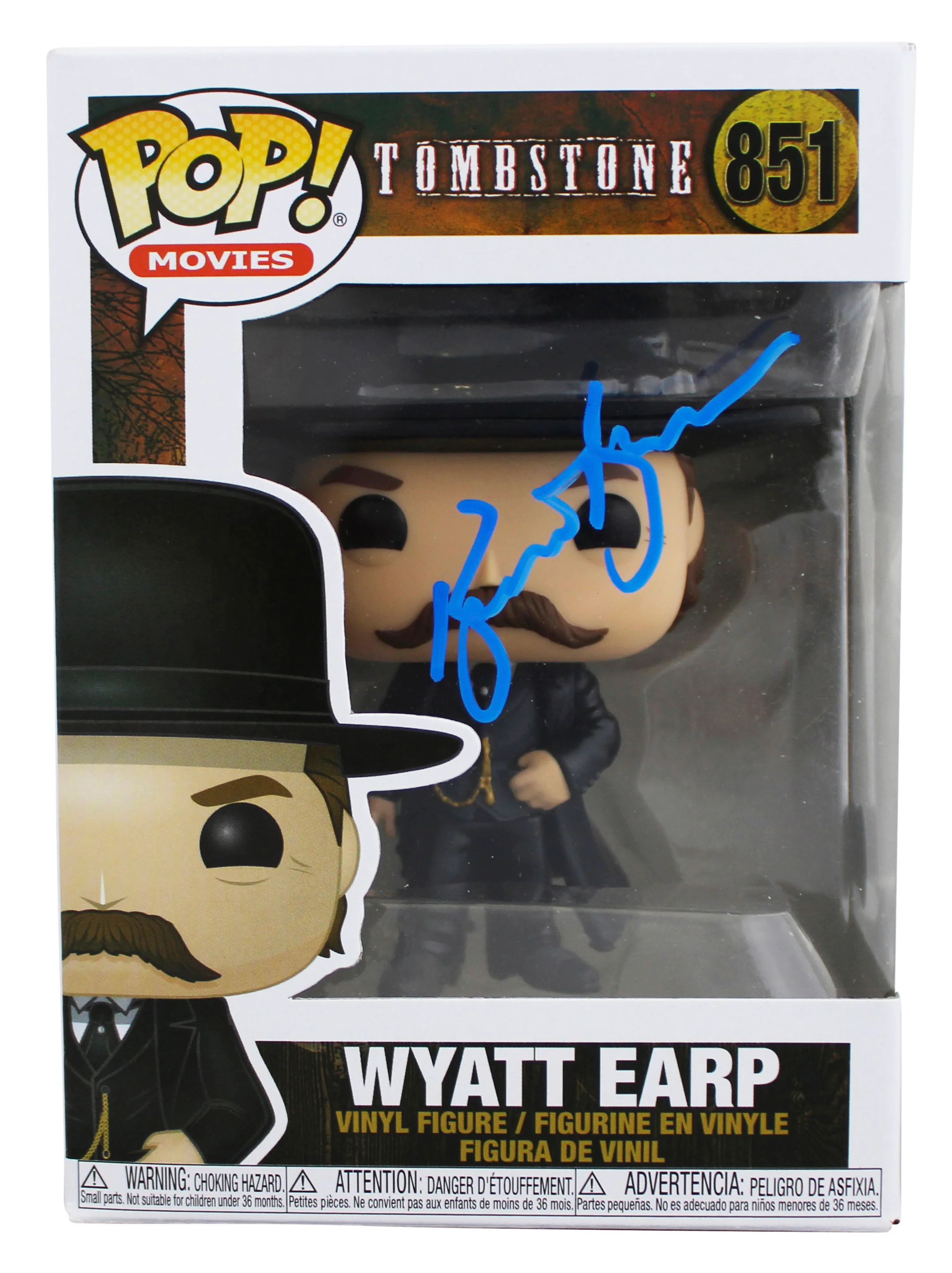 Kurt Russell Tombstone Signed Wyatt Earp #851 Funko Pop Figure BAS #BS73867