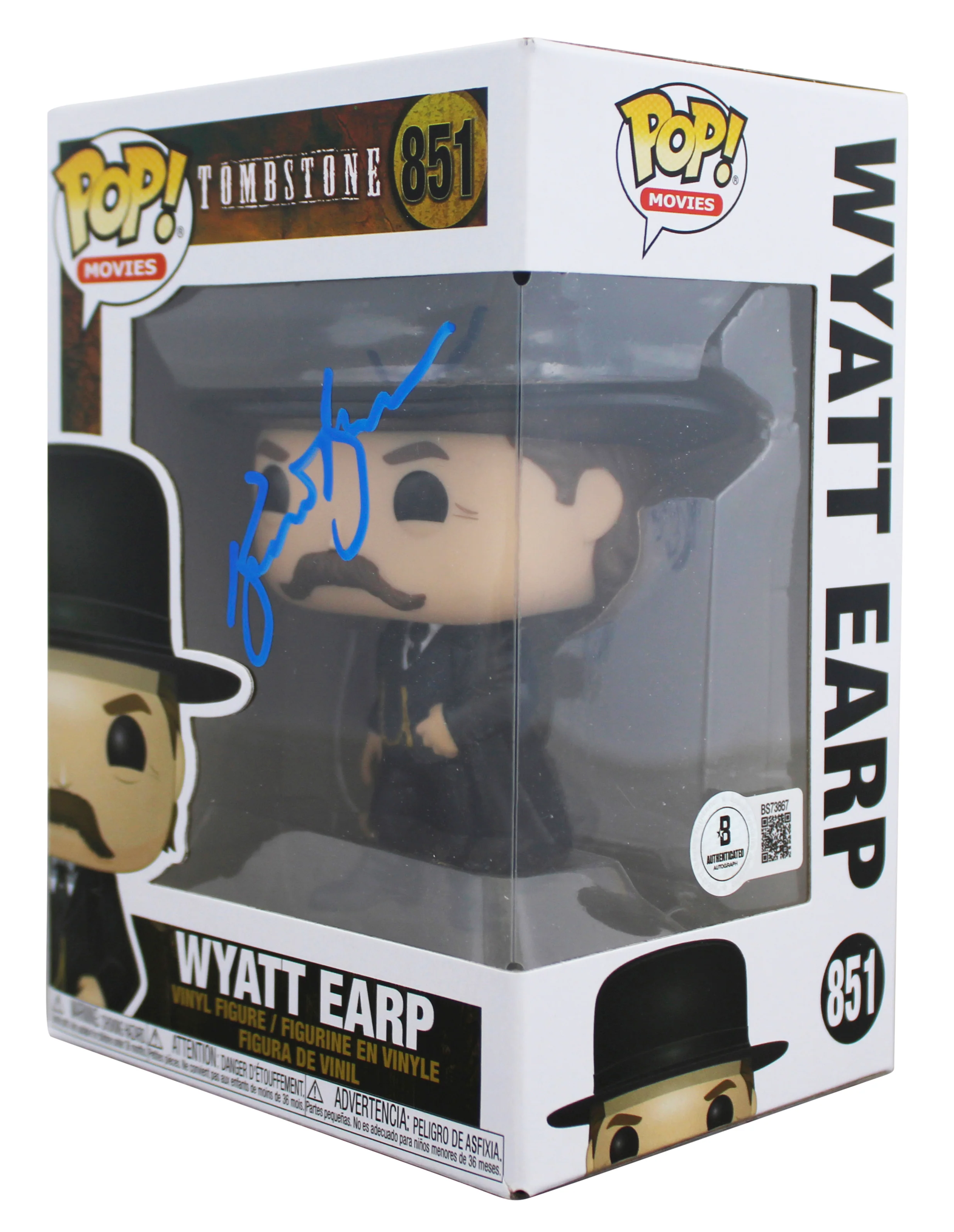 Kurt Russell Tombstone Signed Wyatt Earp #851 Funko Pop Figure BAS #BS73867 - Image 3