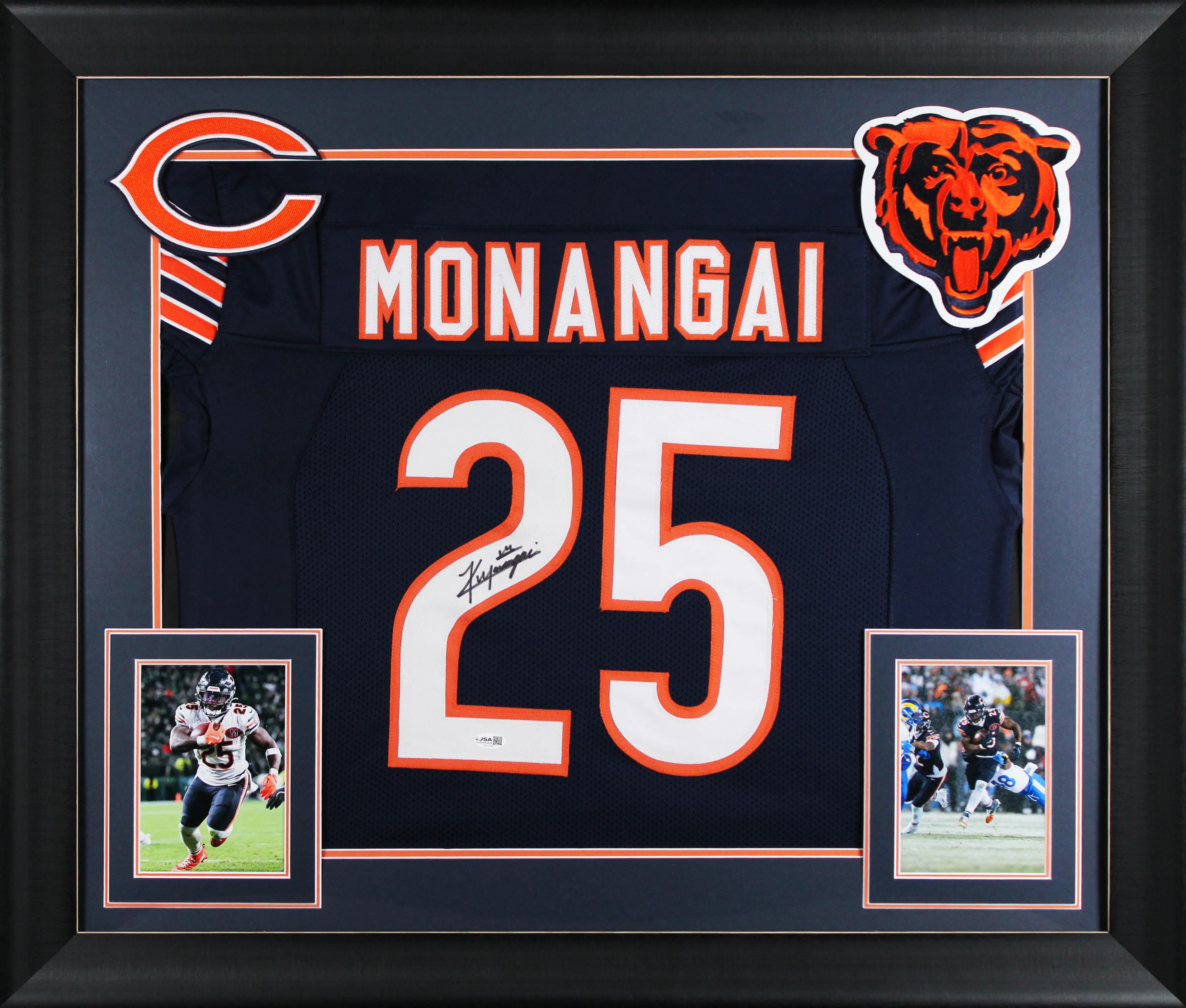 Kyle Monangai Signed Navy Blue Pro Style Framed Jersey JSA Witness #CK32078
